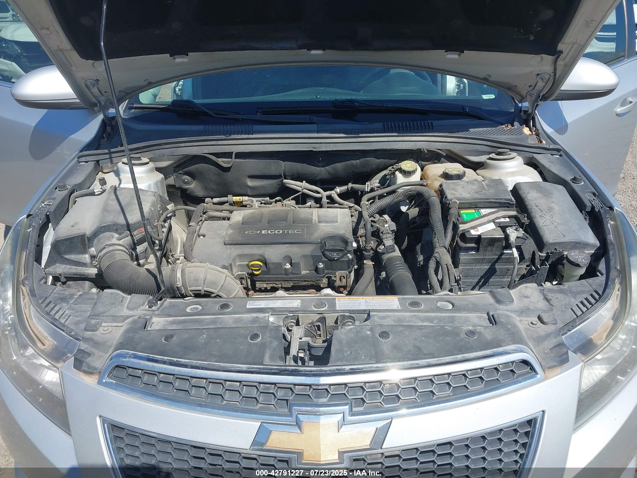 2013 Chevrolet Cruze 2lt Auto Silver vin: 1G1PE5SB6D7144282