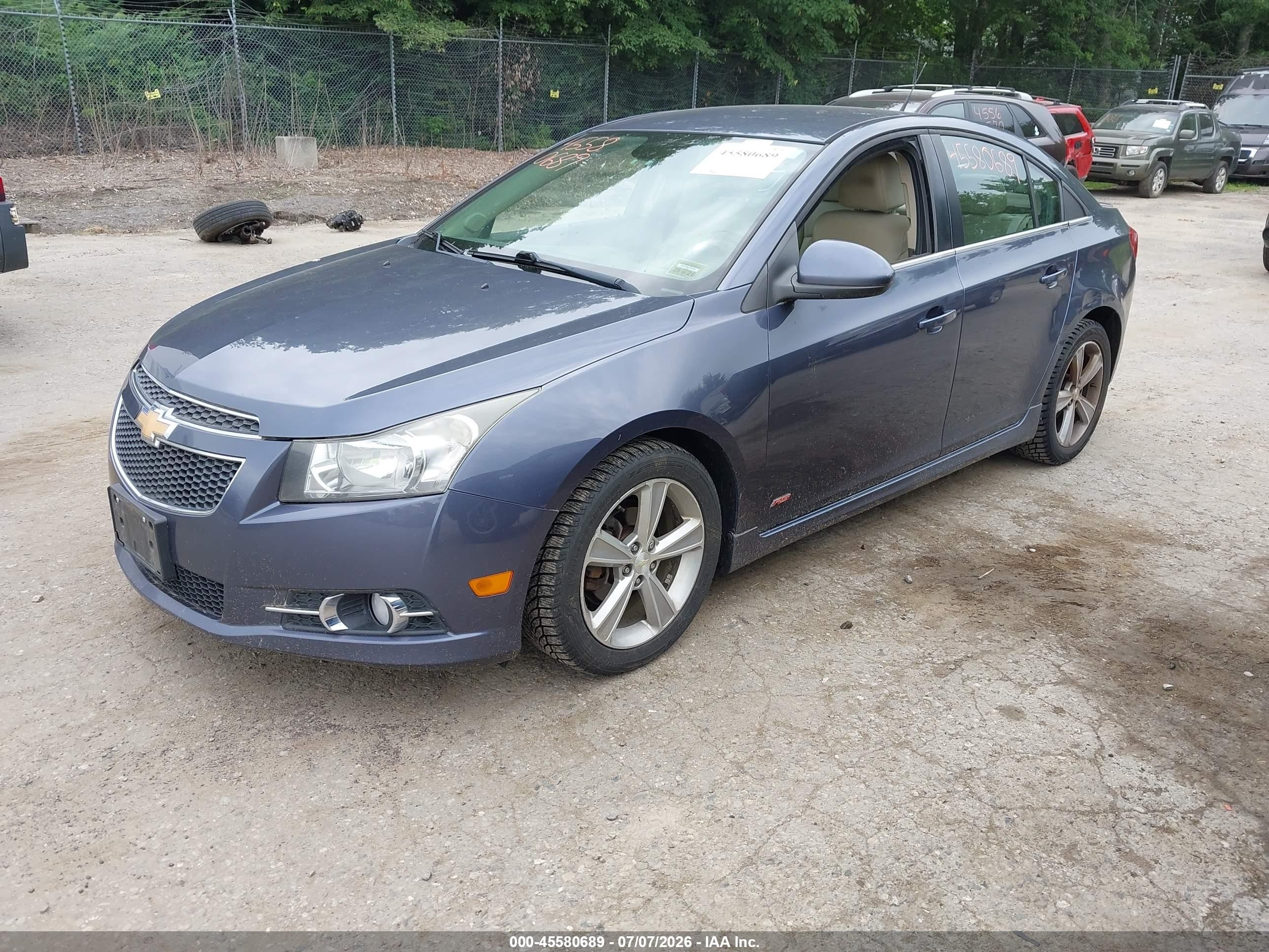 2013 Chevrolet Cruze 2lt Auto Blue vin: 1G1PE5SB6D7177668