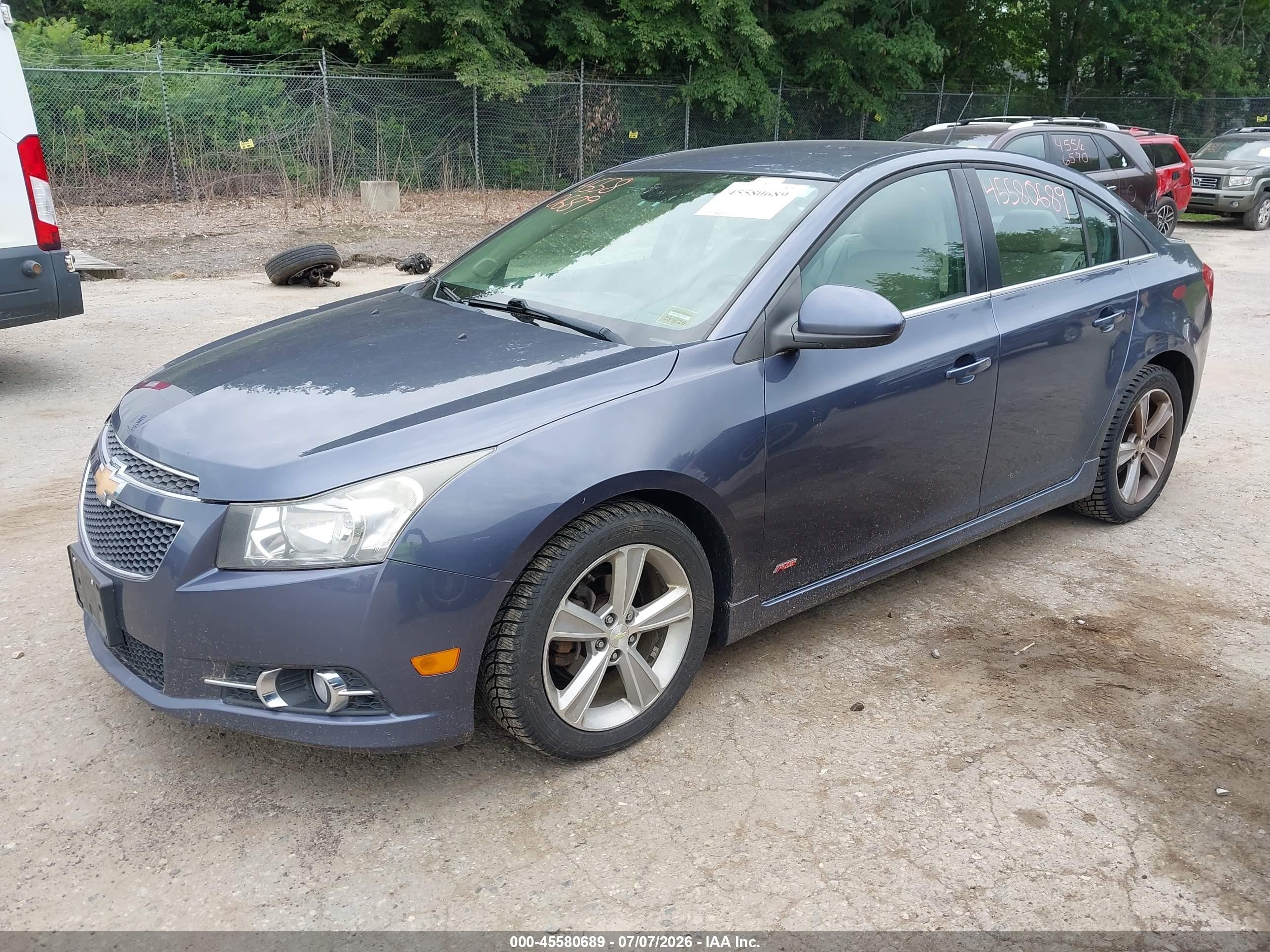 2013 Chevrolet Cruze 2lt Auto Blue vin: 1G1PE5SB6D7177668