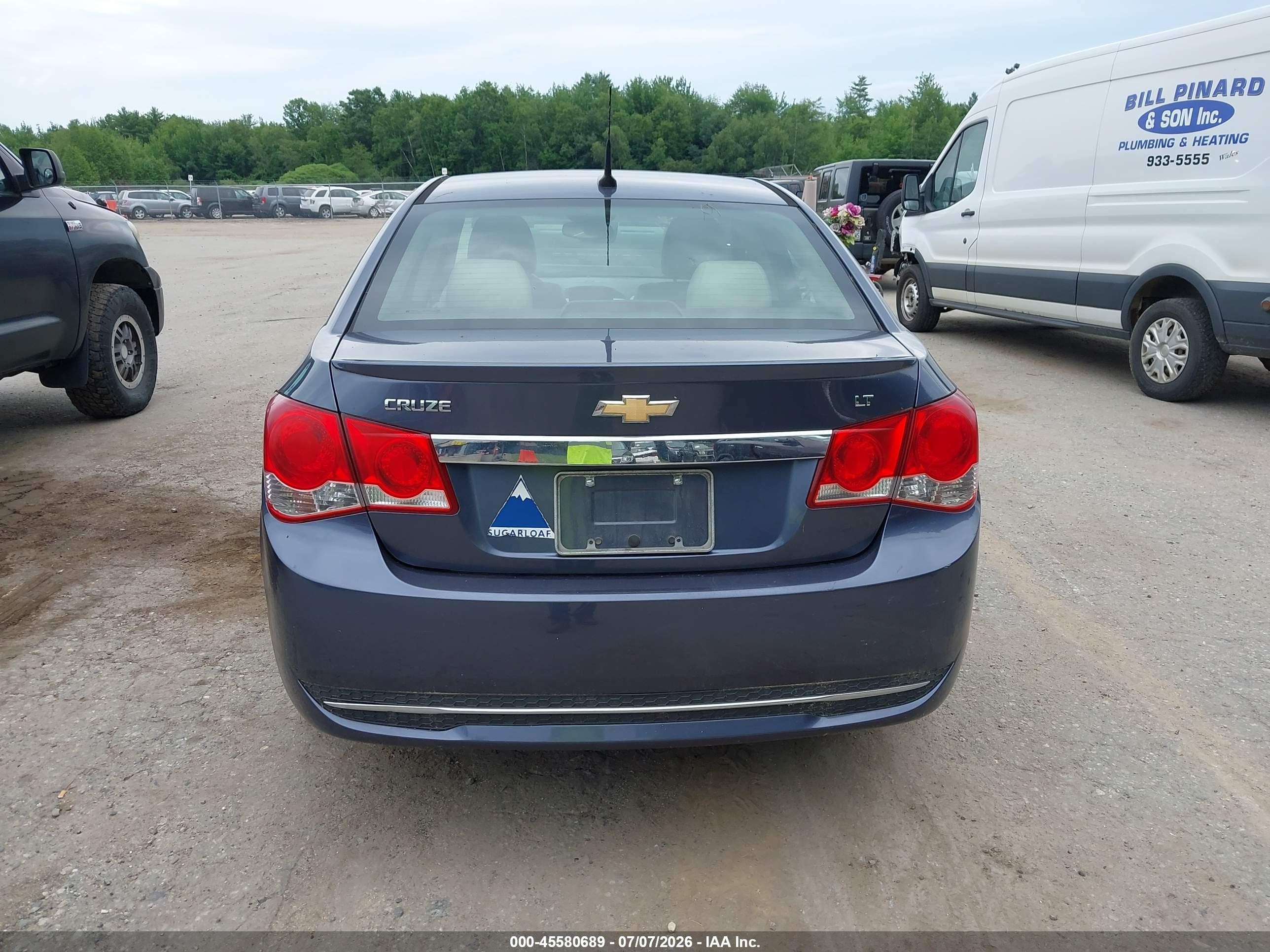 2013 Chevrolet Cruze 2lt Auto Blue vin: 1G1PE5SB6D7177668