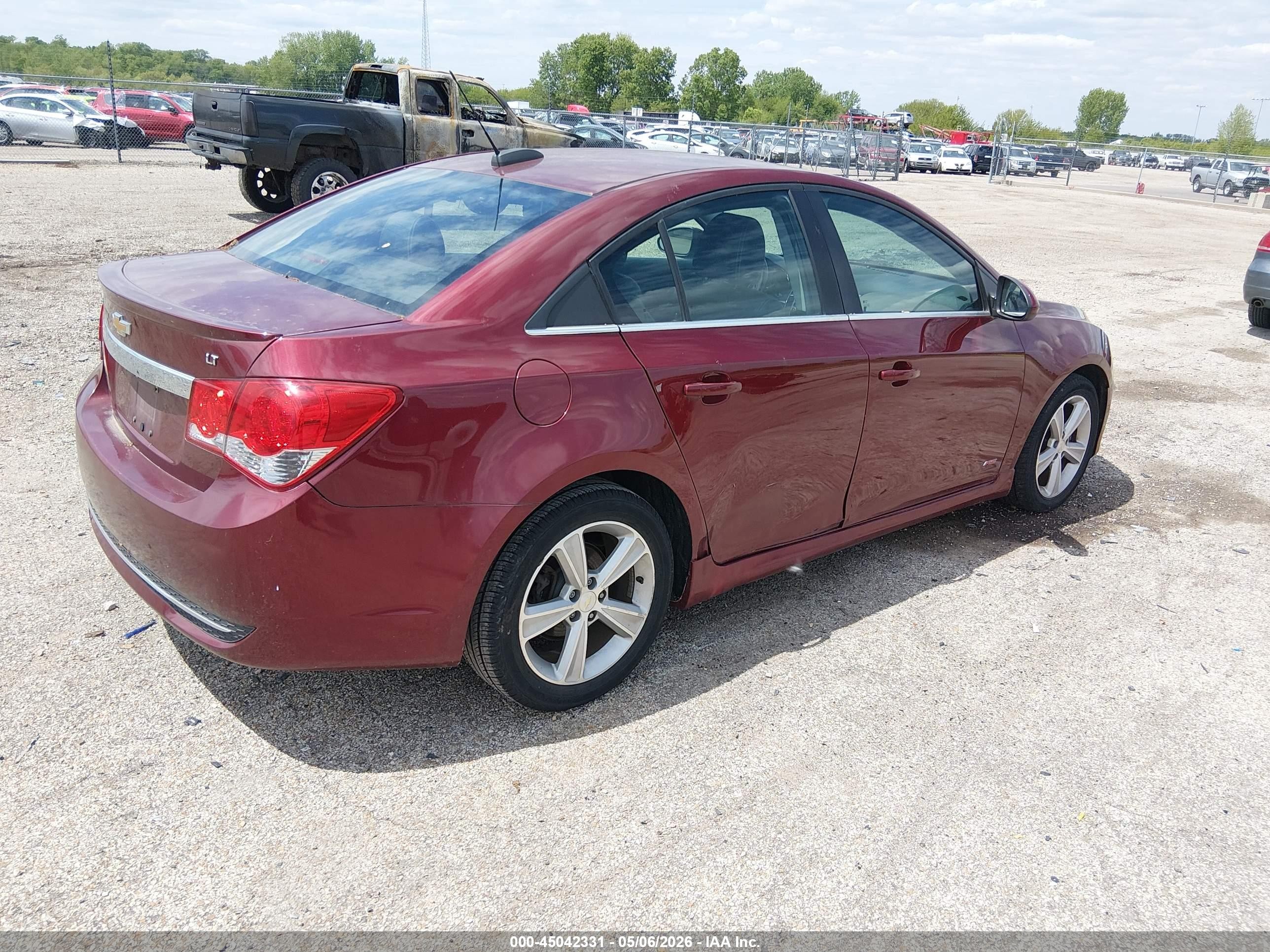 2015 Chevrolet Cruze 2lt Auto Red vin: 1G1PE5SB6F7117232