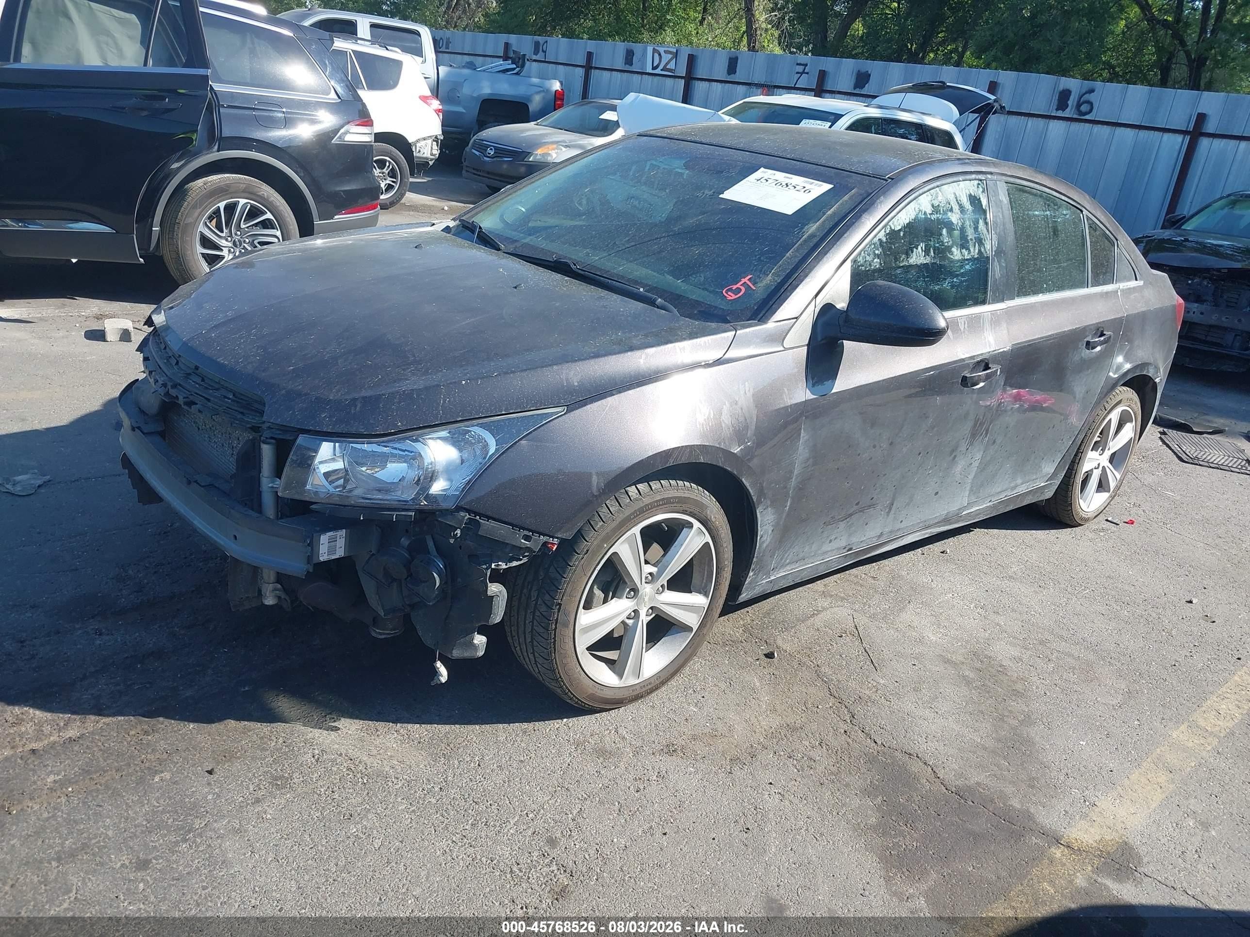 2015 Chevrolet Cruze 2lt Auto Gray vin: 1G1PE5SB6F7184543