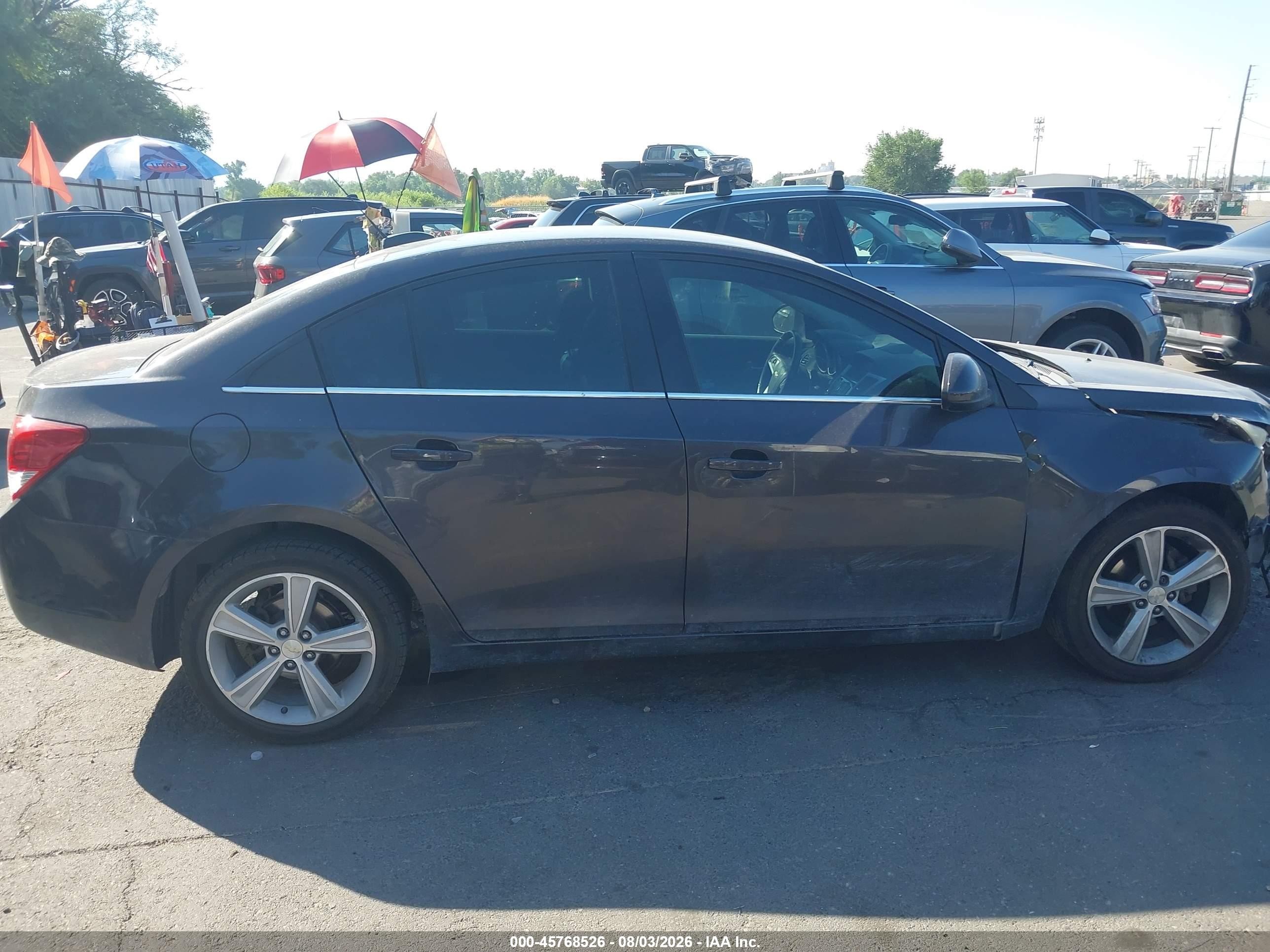 2015 Chevrolet Cruze 2lt Auto Gray vin: 1G1PE5SB6F7184543