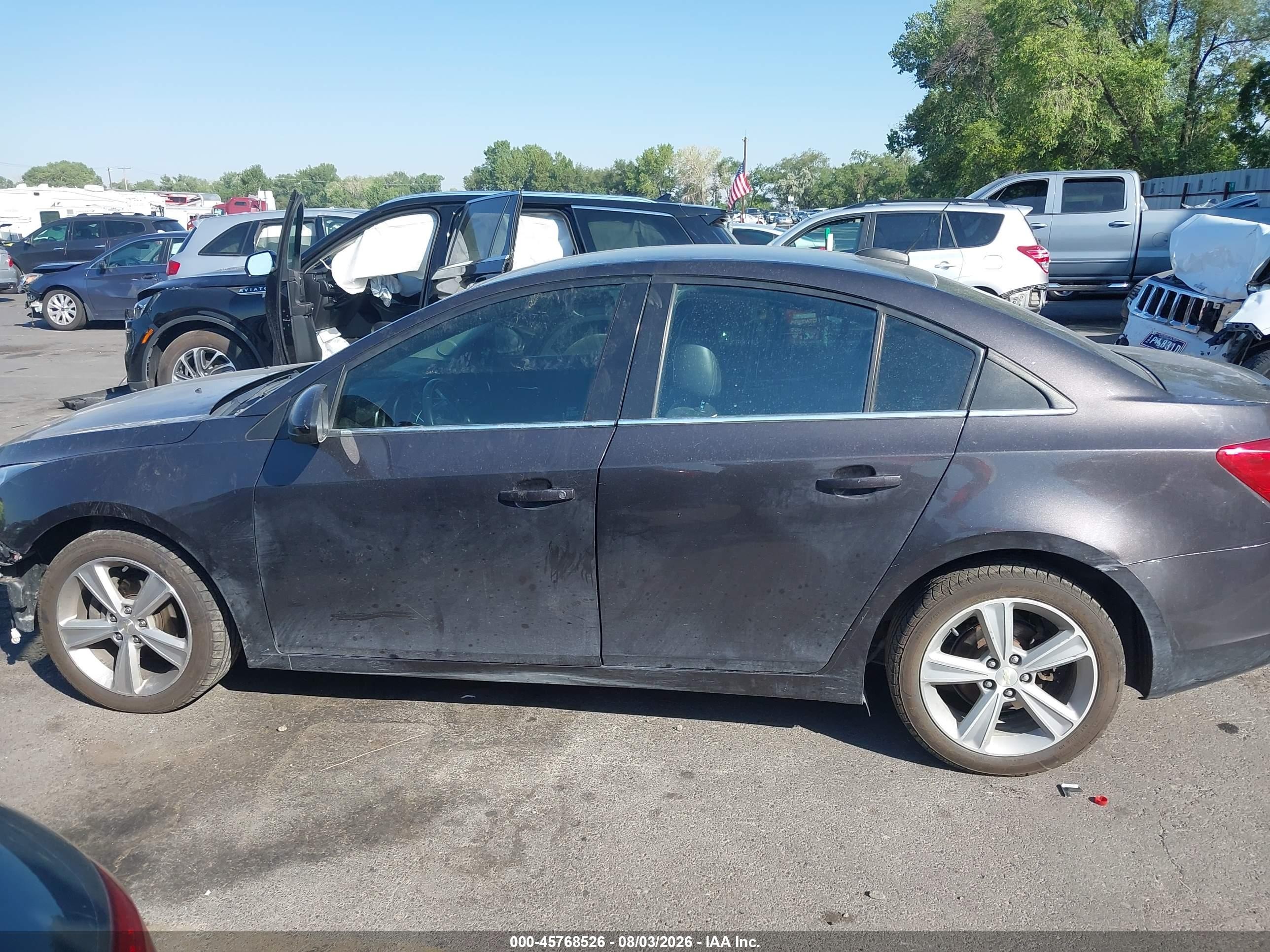 2015 Chevrolet Cruze 2lt Auto Gray vin: 1G1PE5SB6F7184543