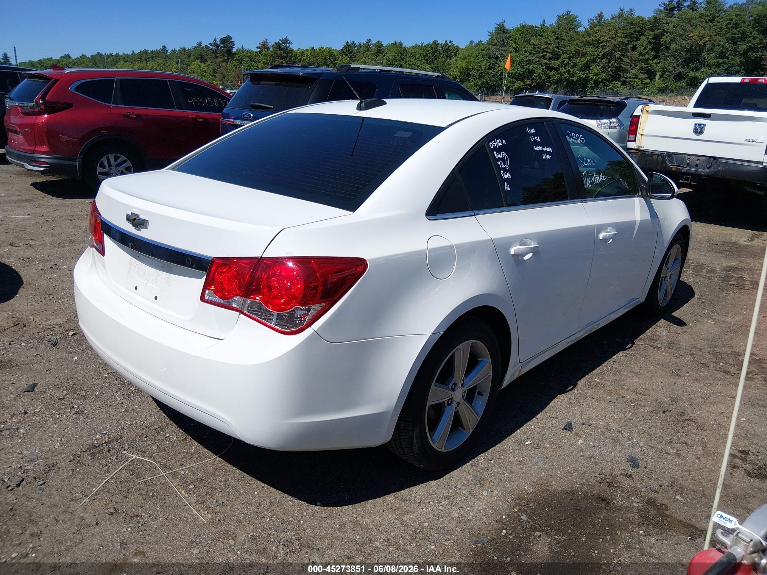 2015 Chevrolet Cruze 2lt Auto White vin: 1G1PE5SB6F7295612
