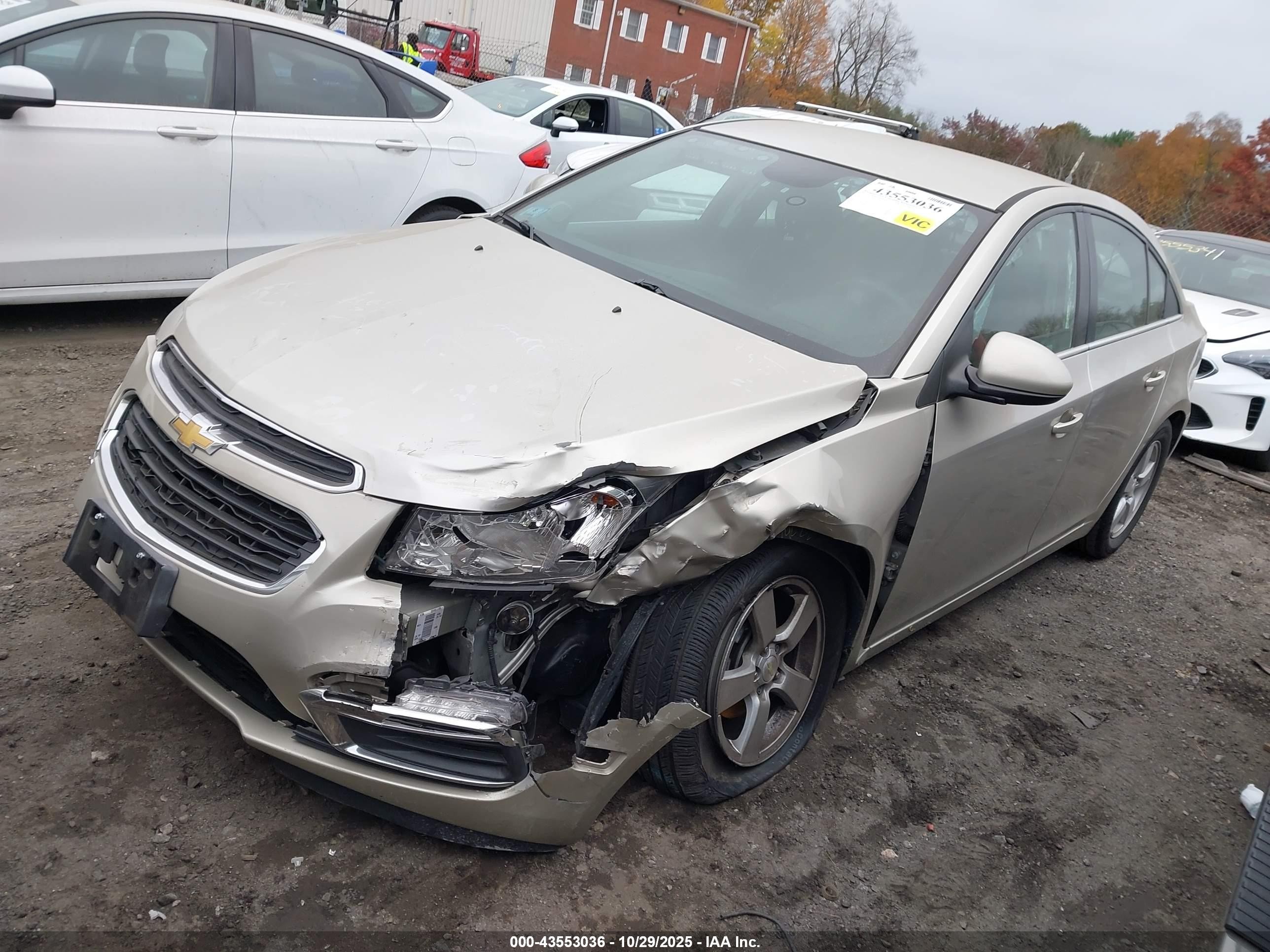 2016 Chevrolet Cruze Limited 1lt Auto Желто-коричневый vin: 1G1PE5SB6G7110332