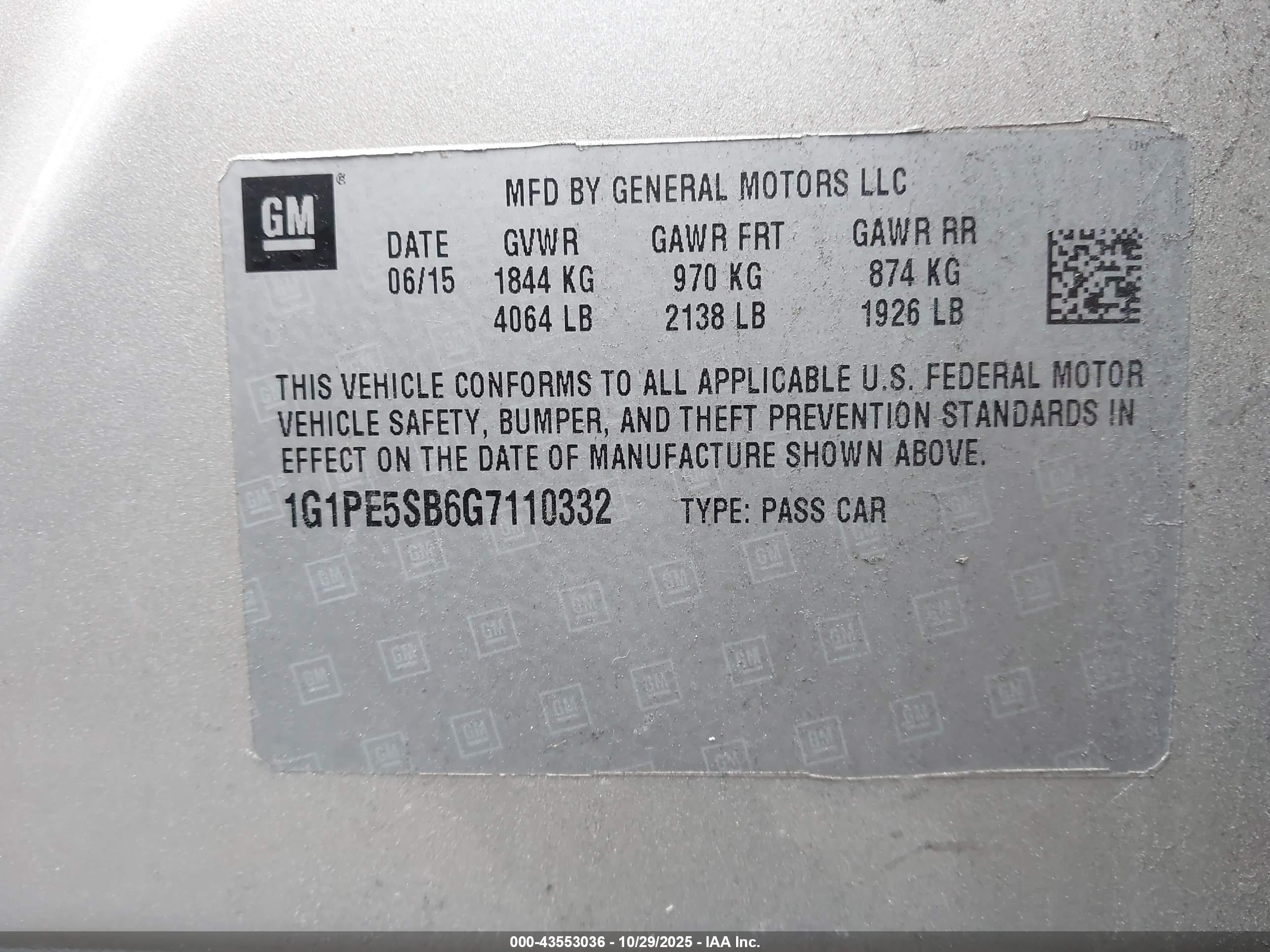 2016 Chevrolet Cruze Limited 1lt Auto Желто-коричневый vin: 1G1PE5SB6G7110332