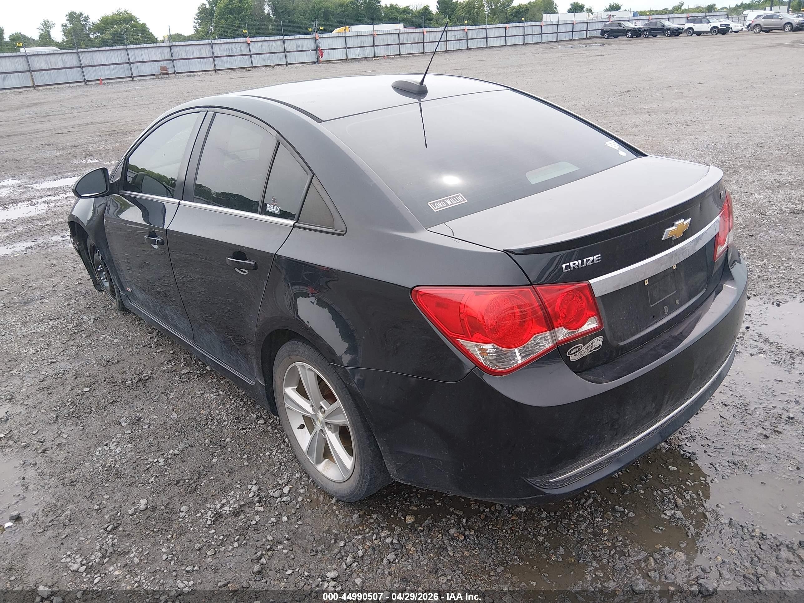 2015 Chevrolet Cruze 2lt Auto Черный vin: 1G1PE5SB7F7111049