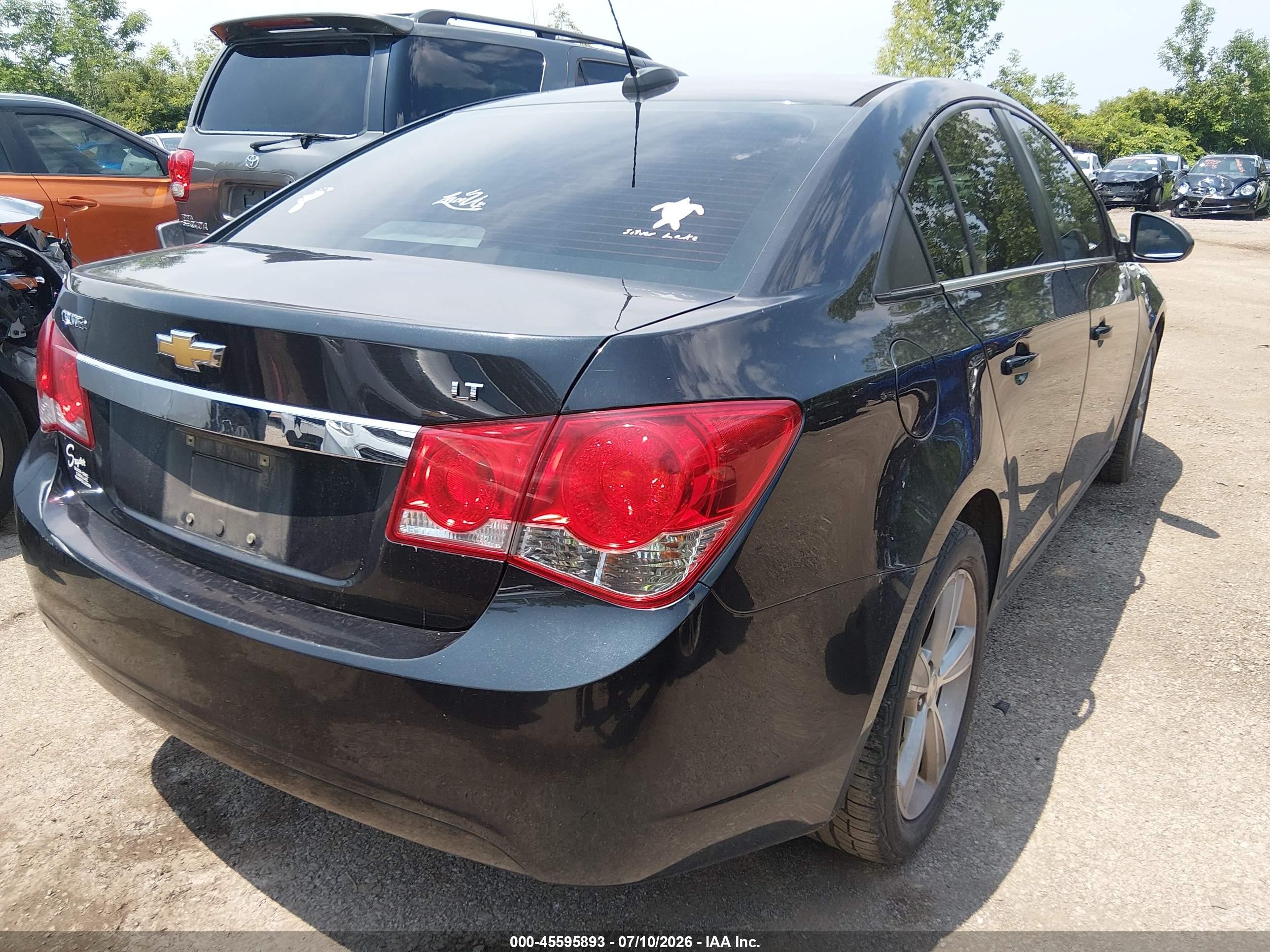 2015 Chevrolet Cruze 2lt Auto Black vin: 1G1PE5SB7F7155438
