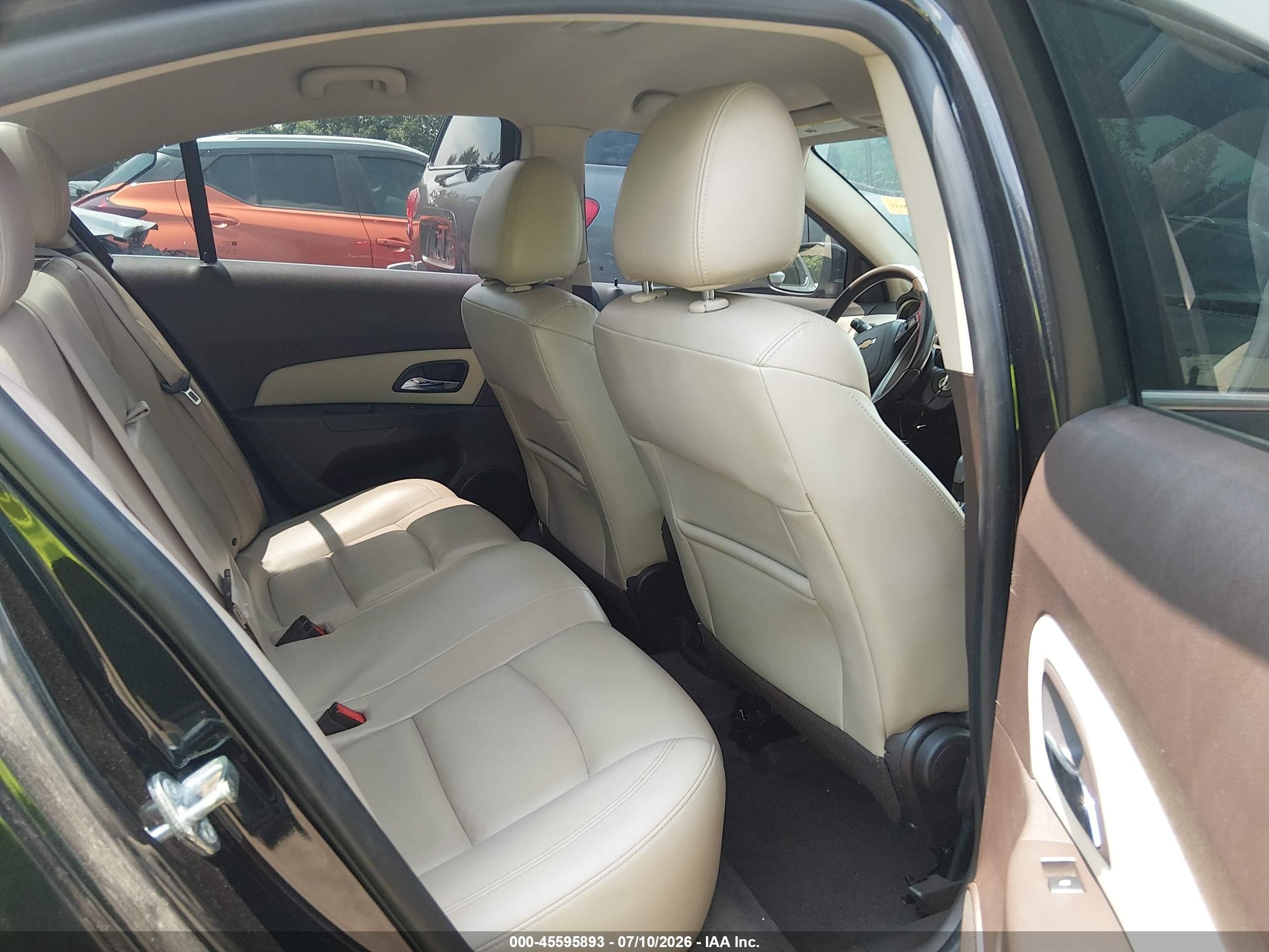 2015 Chevrolet Cruze 2lt Auto Black vin: 1G1PE5SB7F7155438