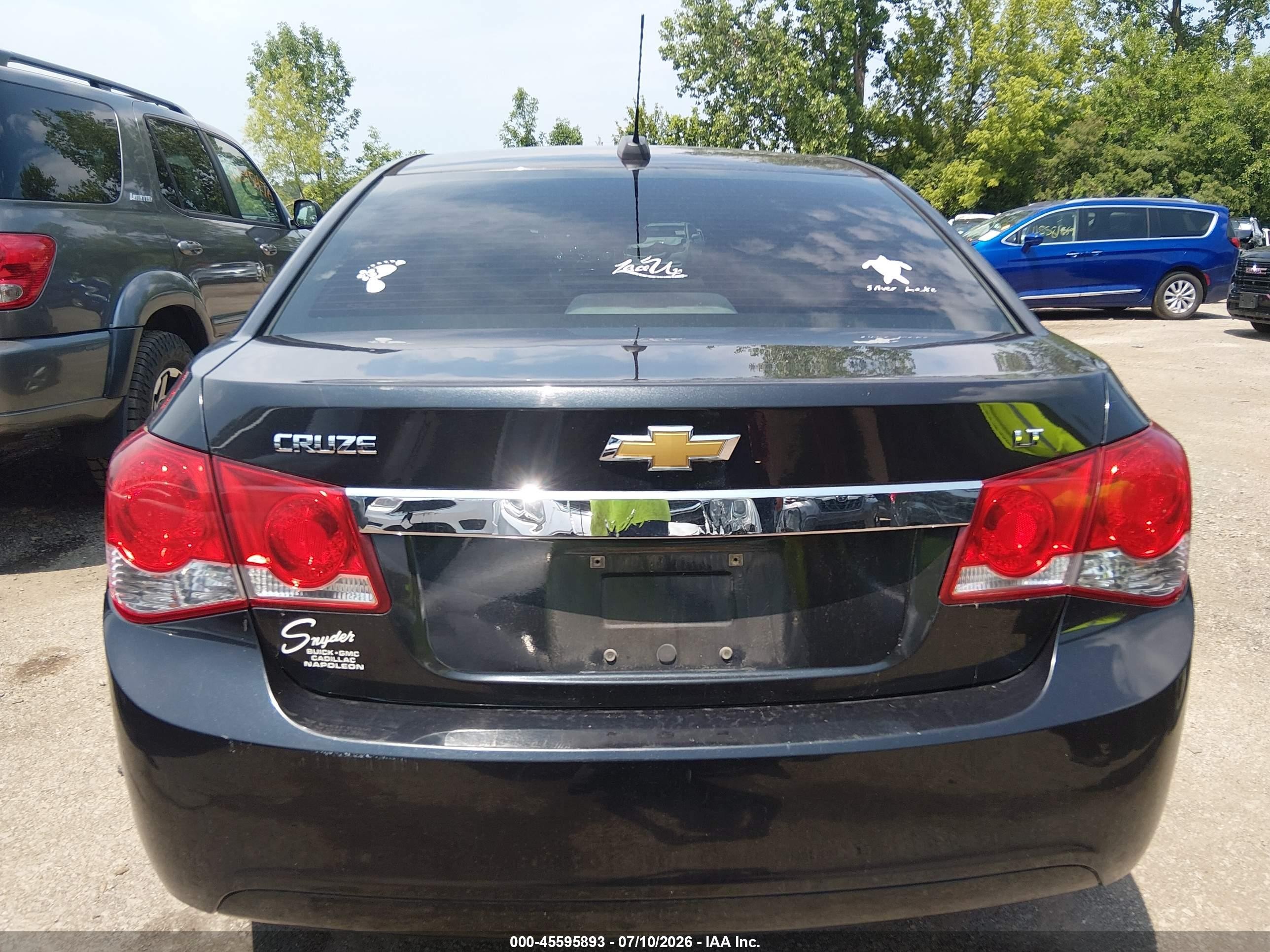 2015 Chevrolet Cruze 2lt Auto Black vin: 1G1PE5SB7F7155438