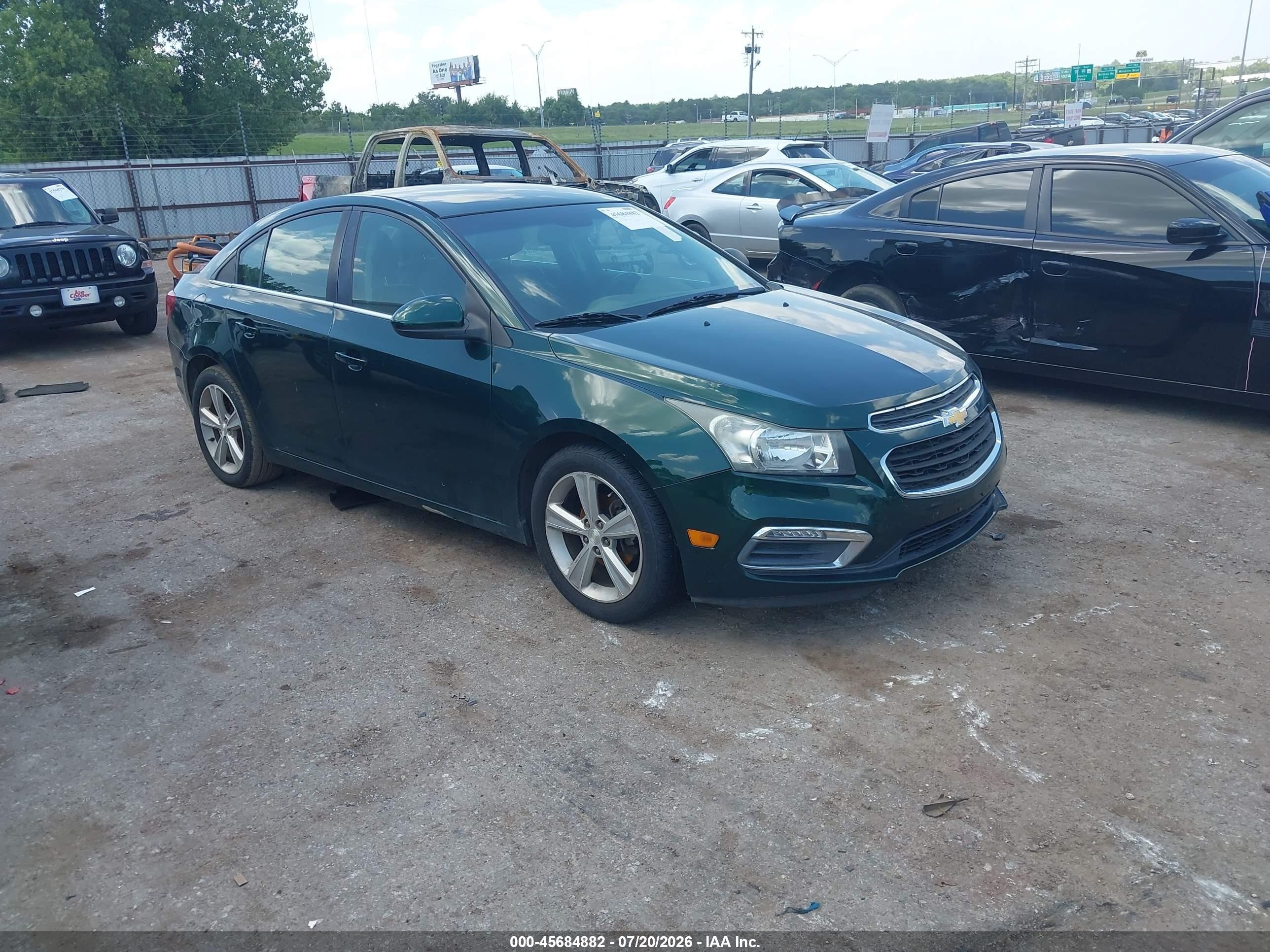 2015 Chevrolet Cruze 2lt Auto Black vin: 1G1PE5SB7F7187273