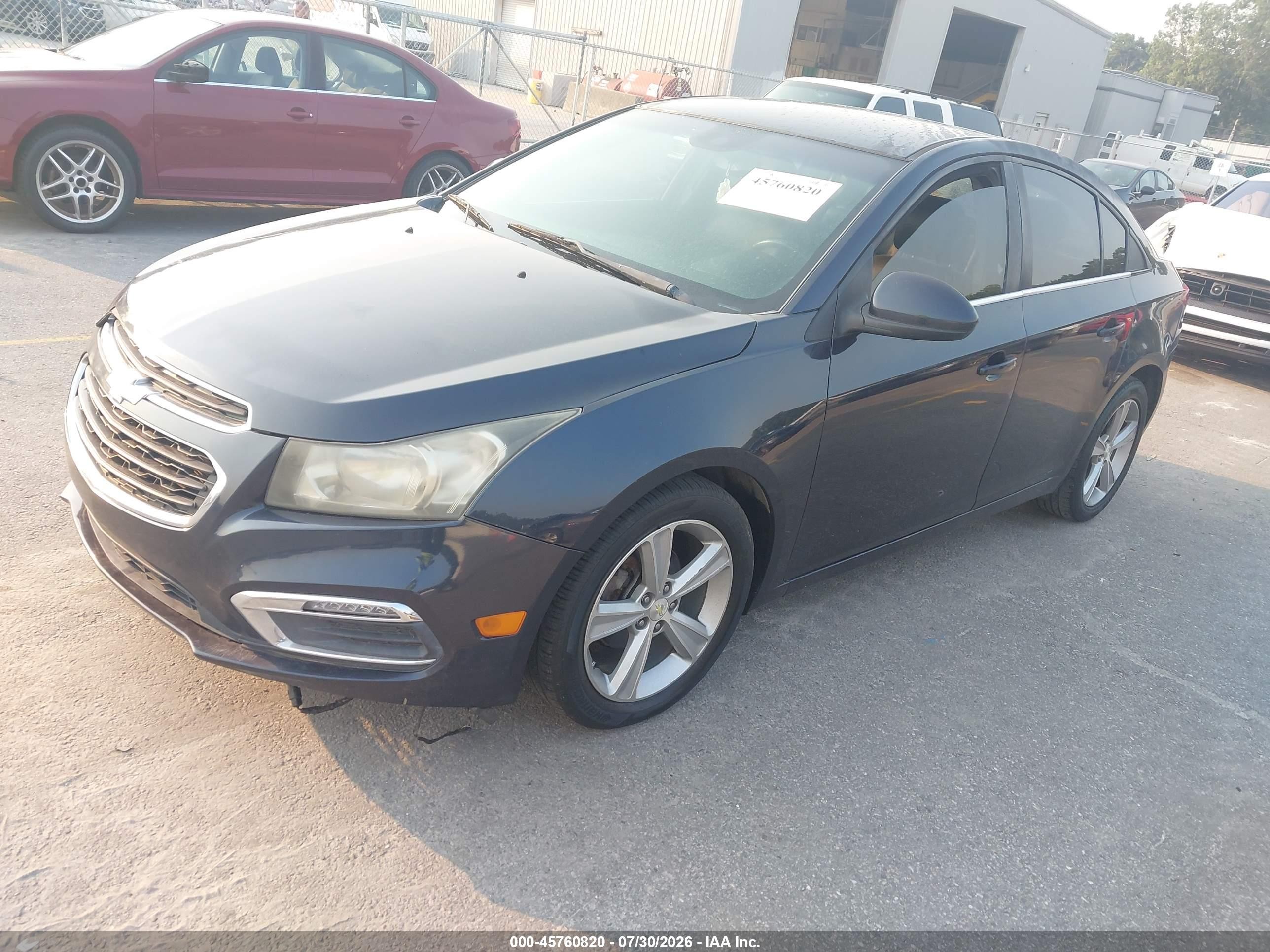 2015 Chevrolet Cruze 2lt Auto Black vin: 1G1PE5SB7F7223544