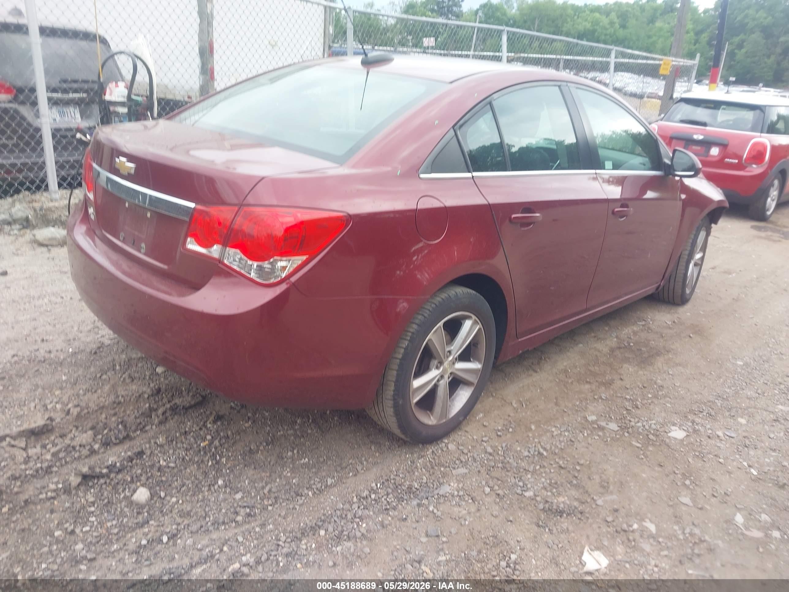 2015 Chevrolet Cruze 2lt Auto Темно-бордовый vin: 1G1PE5SB7F7259248