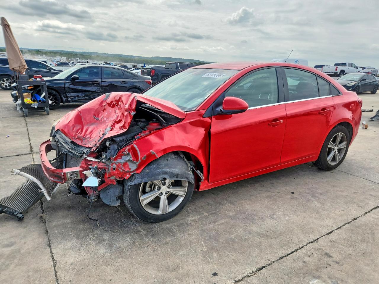 2015 Chevrolet Cruze Lt Red vin: 1G1PE5SB7F7273375