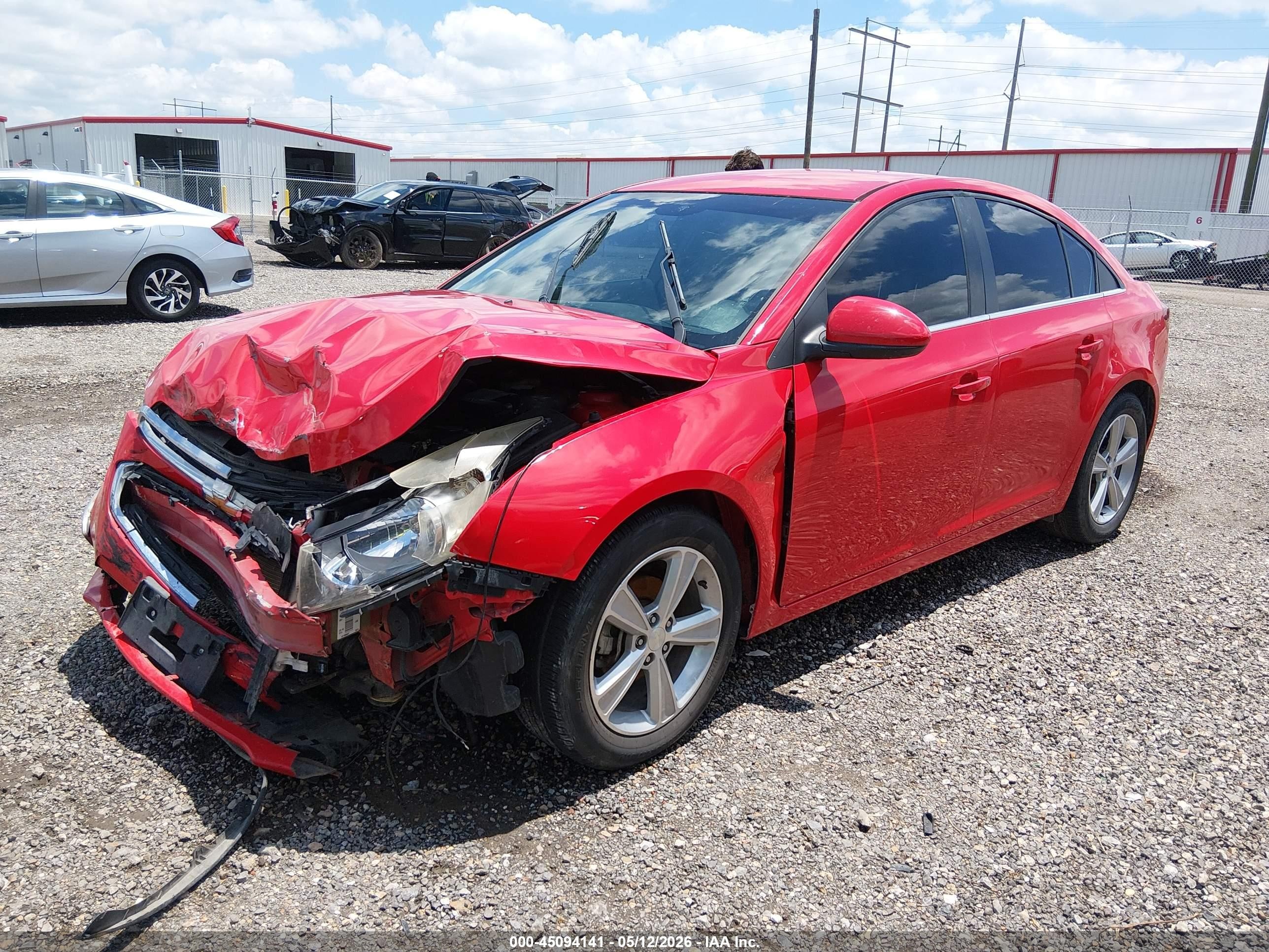 2015 Chevrolet Cruze 2lt Auto Red vin: 1G1PE5SB7F7299751