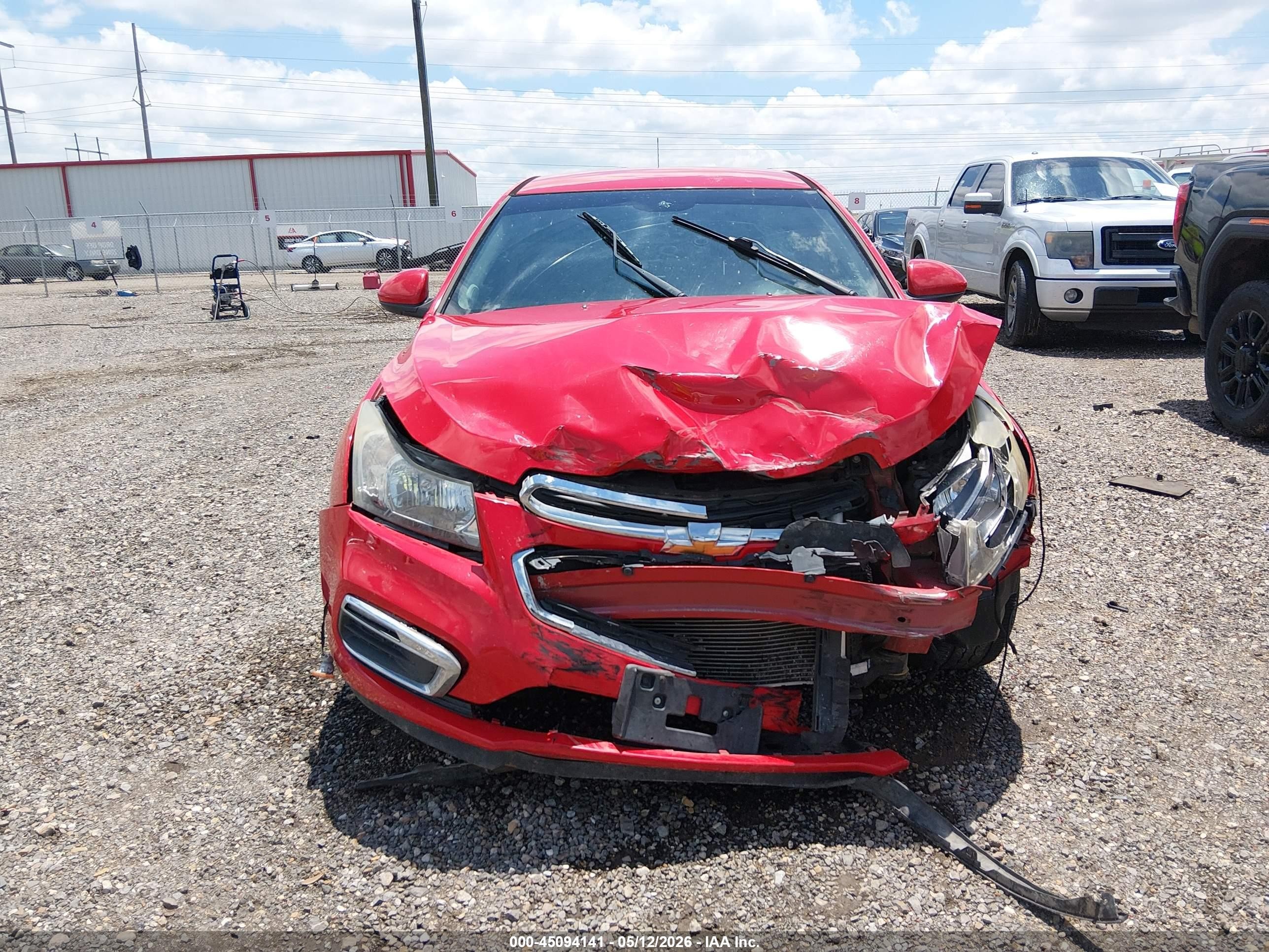 2015 Chevrolet Cruze 2lt Auto Red vin: 1G1PE5SB7F7299751
