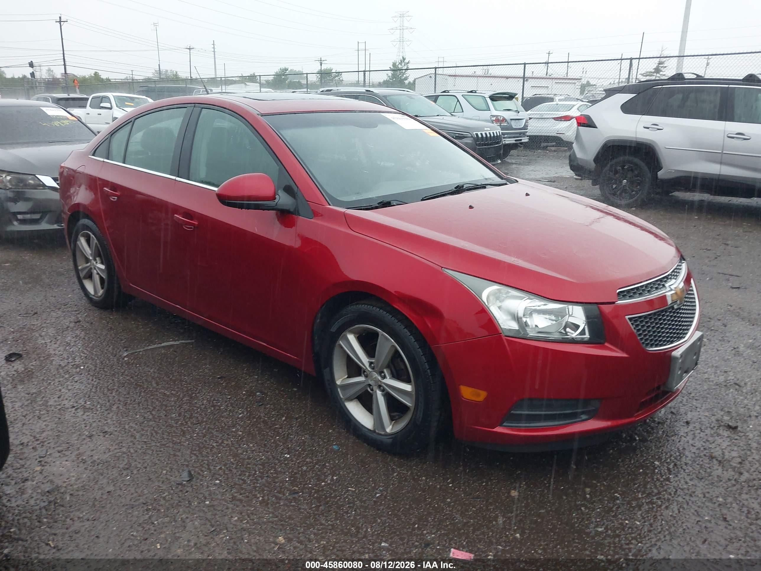 2013 Chevrolet Cruze 2lt Auto Red vin: 1G1PE5SB8D7147247