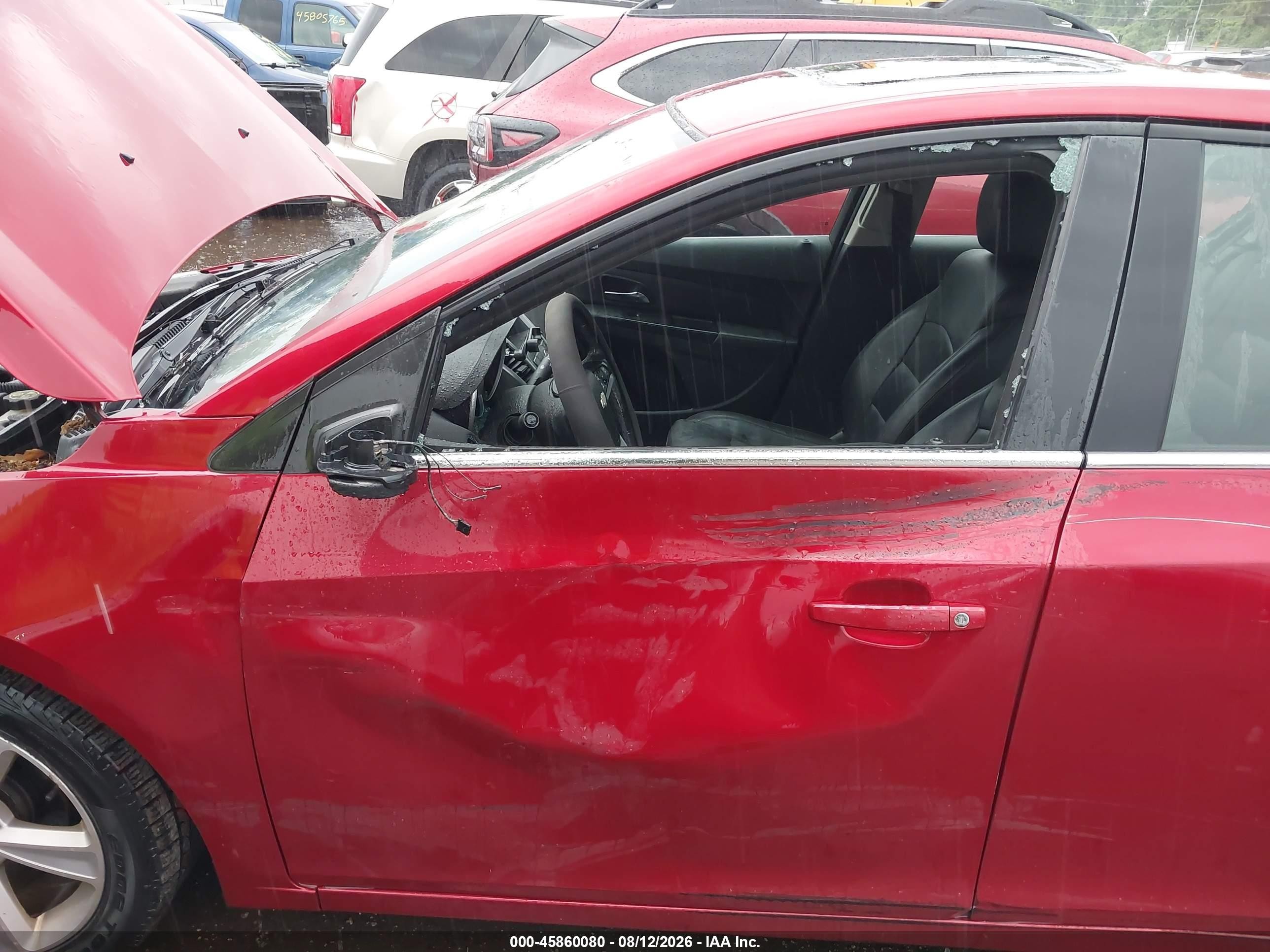 2013 Chevrolet Cruze 2lt Auto Красный vin: 1G1PE5SB8D7147247