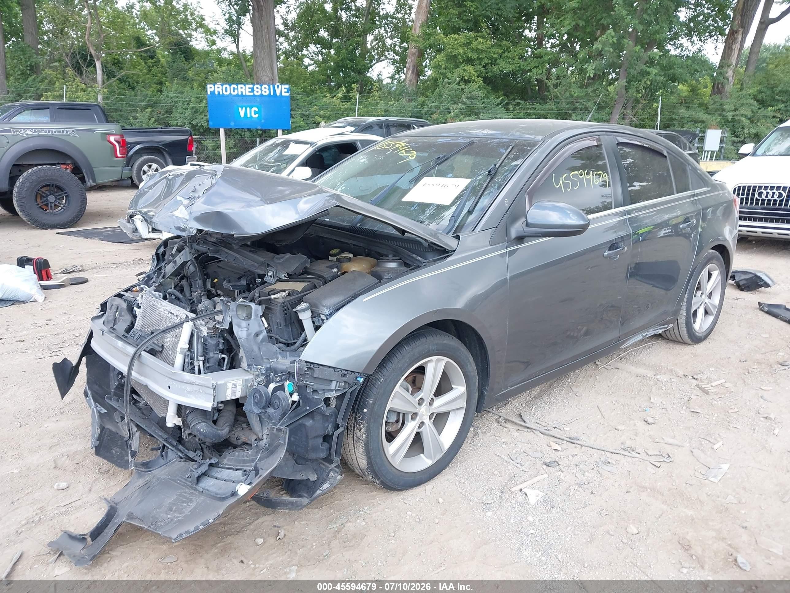 2013 Chevrolet Cruze 2lt Auto Gray vin: 1G1PE5SB8D7180135