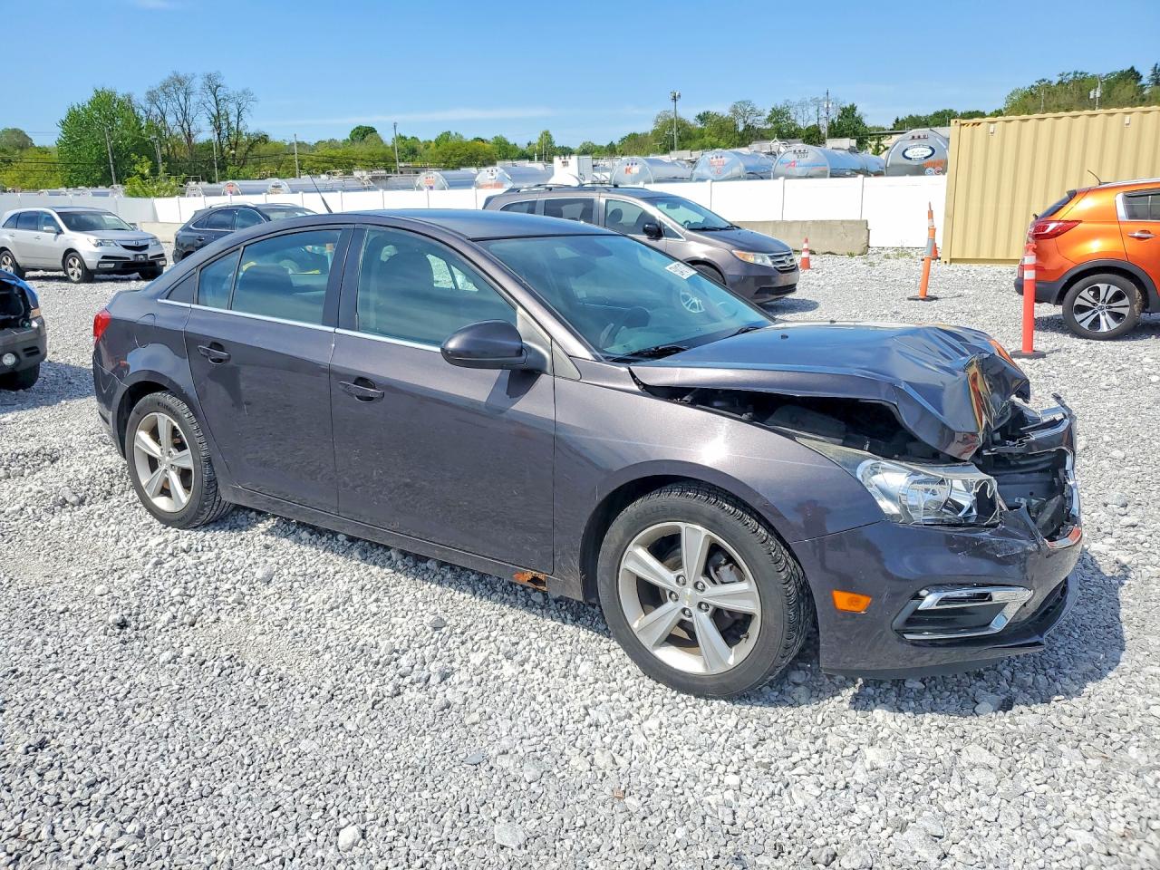 2015 Chevrolet Cruze Lt Gray vin: 1G1PE5SB8F7156632