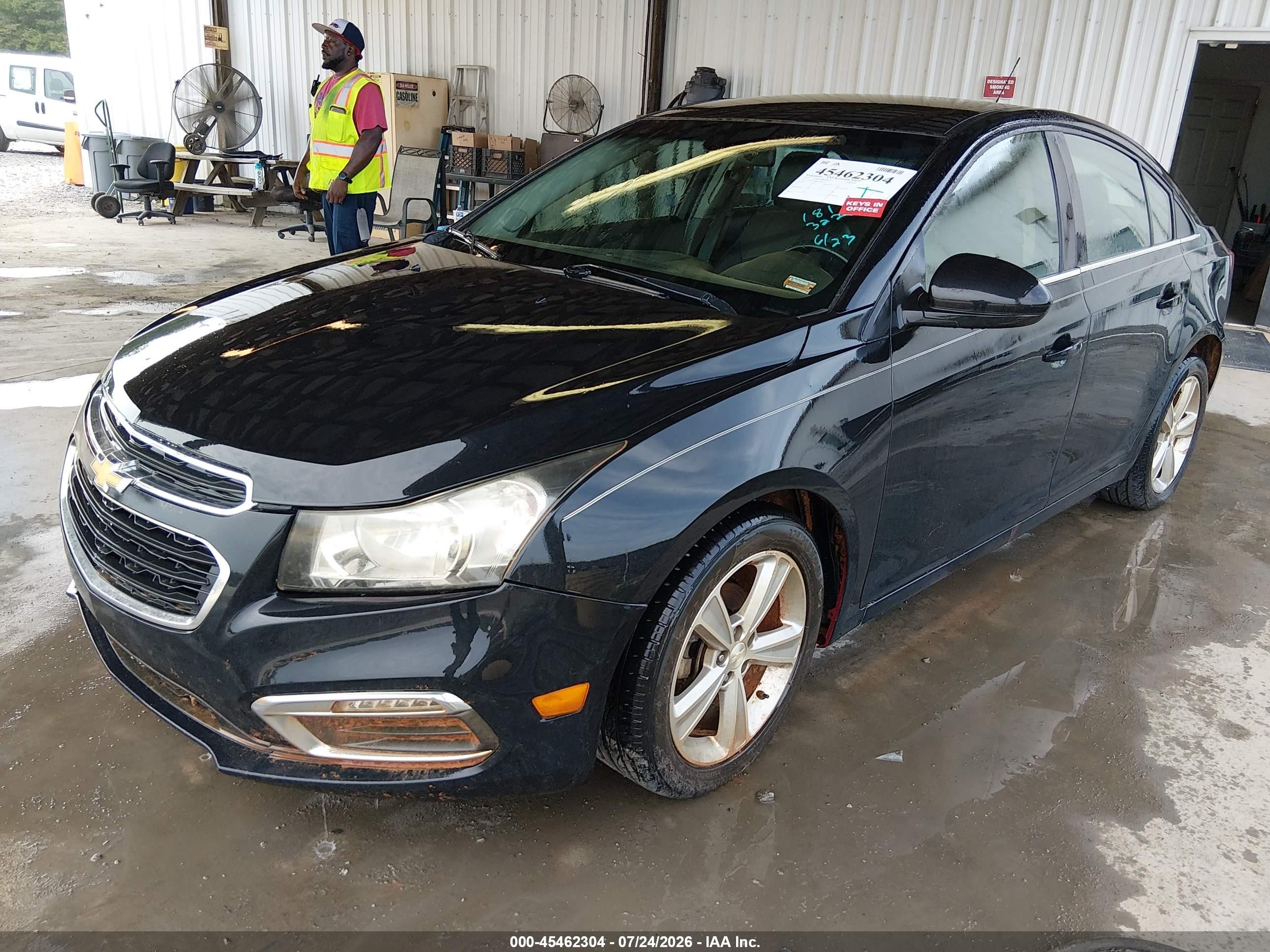 2015 Chevrolet Cruze 2lt Auto Черный vin: 1G1PE5SB8F7181322