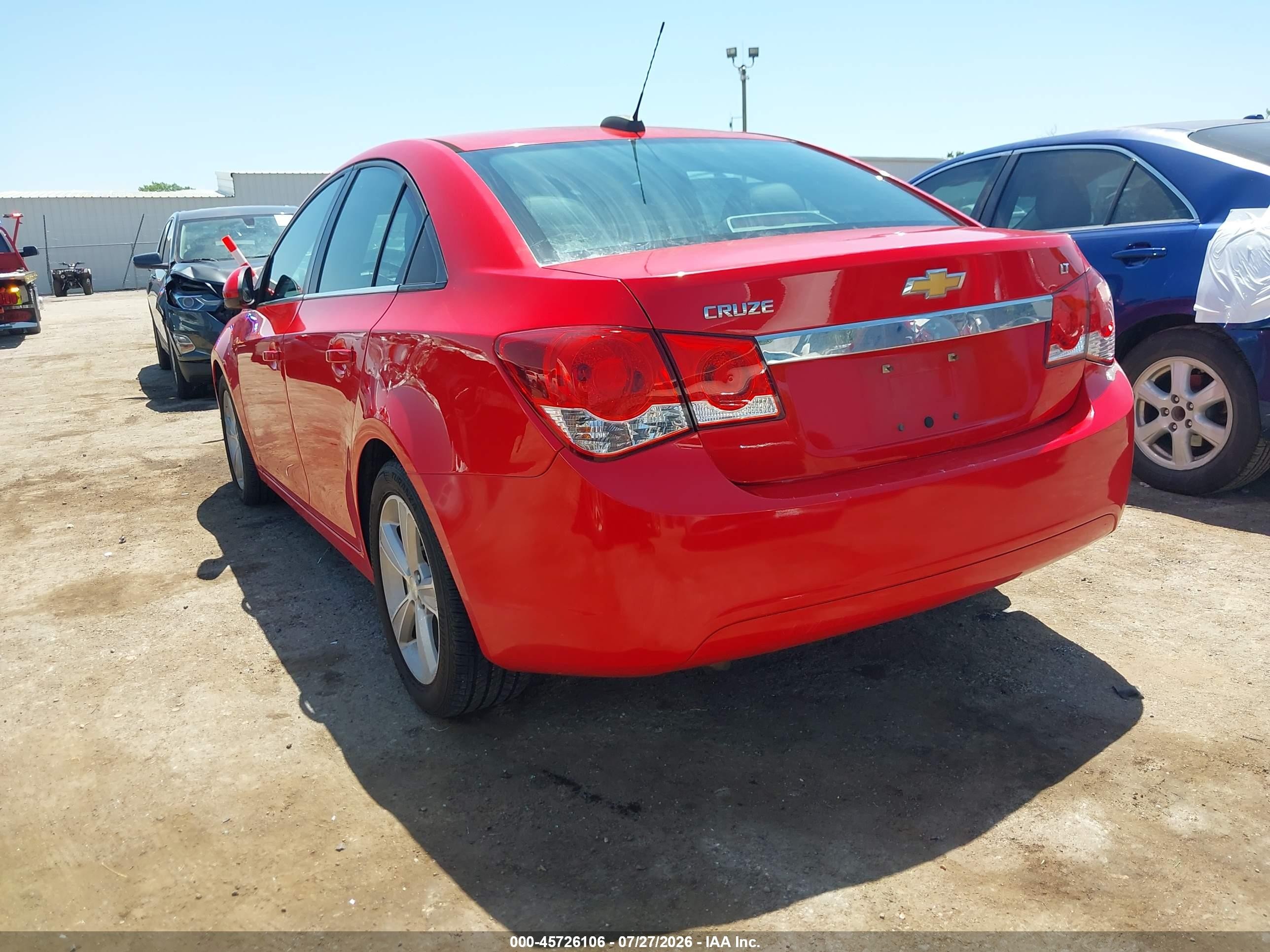 2015 Chevrolet Cruze 2lt Auto Red vin: 1G1PE5SB8F7200290