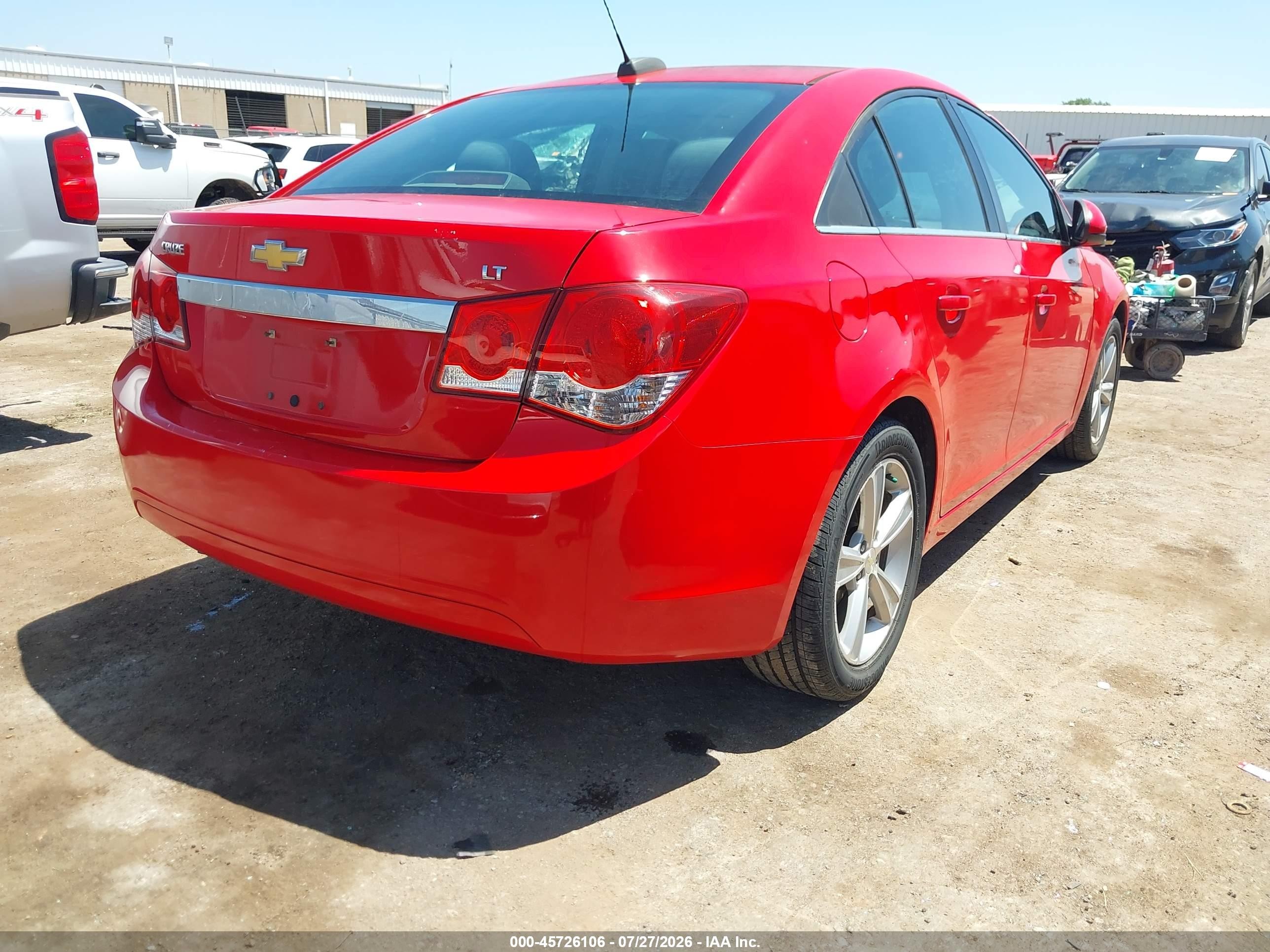 2015 Chevrolet Cruze 2lt Auto Red vin: 1G1PE5SB8F7200290