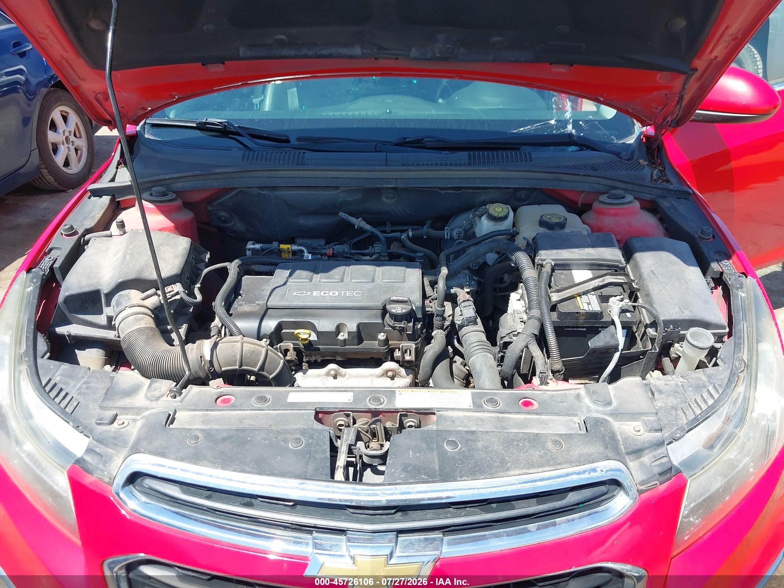 2015 Chevrolet Cruze 2lt Auto Red vin: 1G1PE5SB8F7200290
