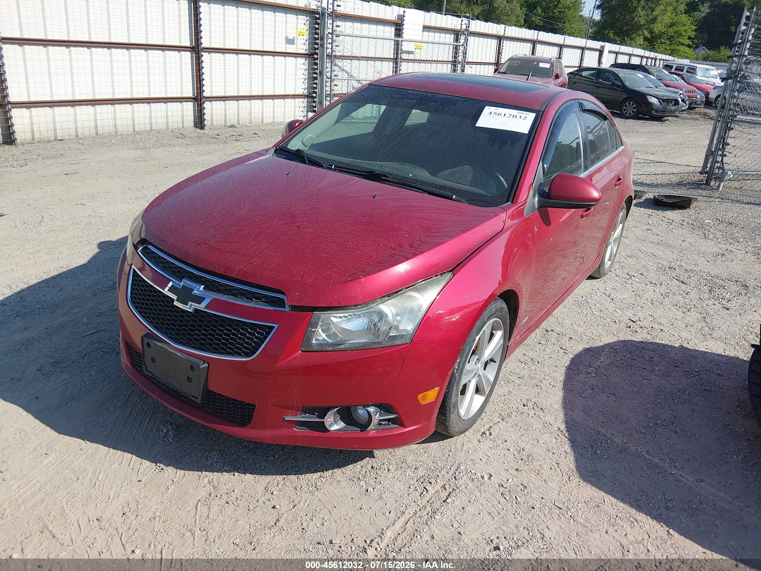 2014 Chevrolet Cruze 2lt Auto Красный vin: 1G1PE5SB9E7199066