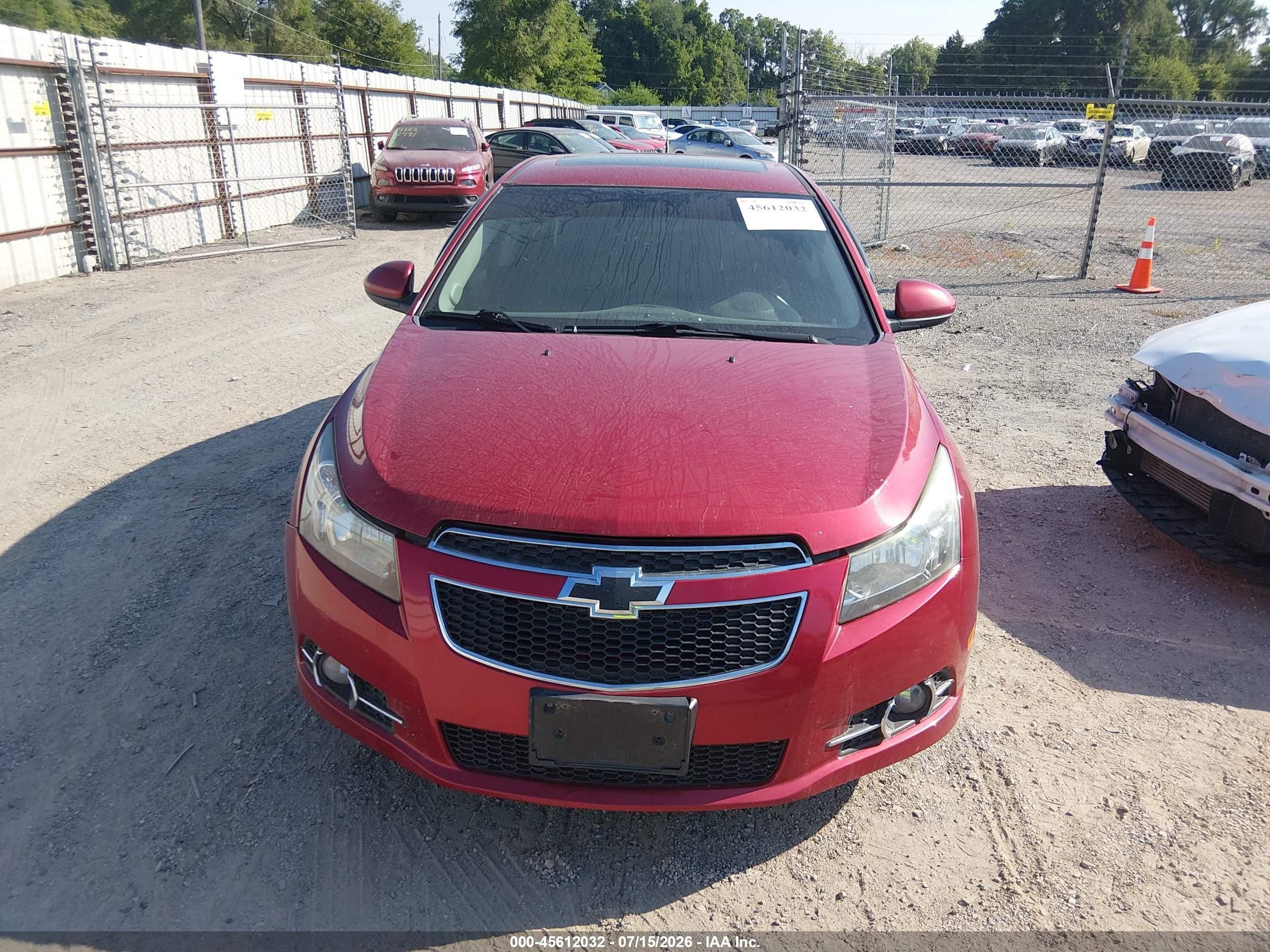 2014 Chevrolet Cruze 2lt Auto Красный vin: 1G1PE5SB9E7199066
