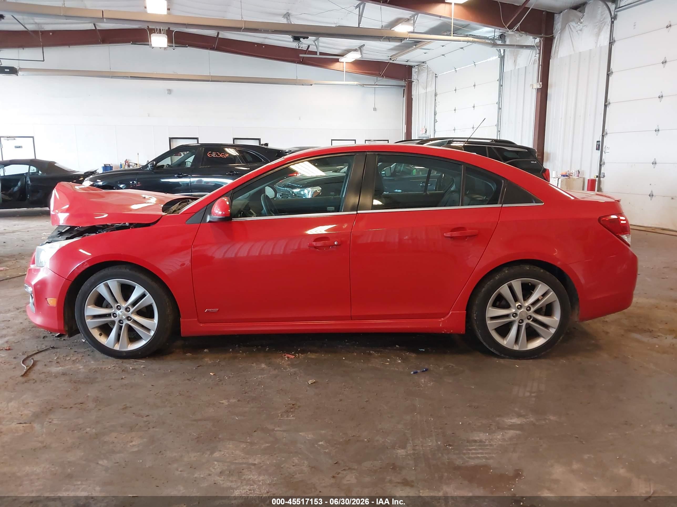 2015 Chevrolet Cruze 2lt Auto Red vin: 1G1PE5SB9F7207183