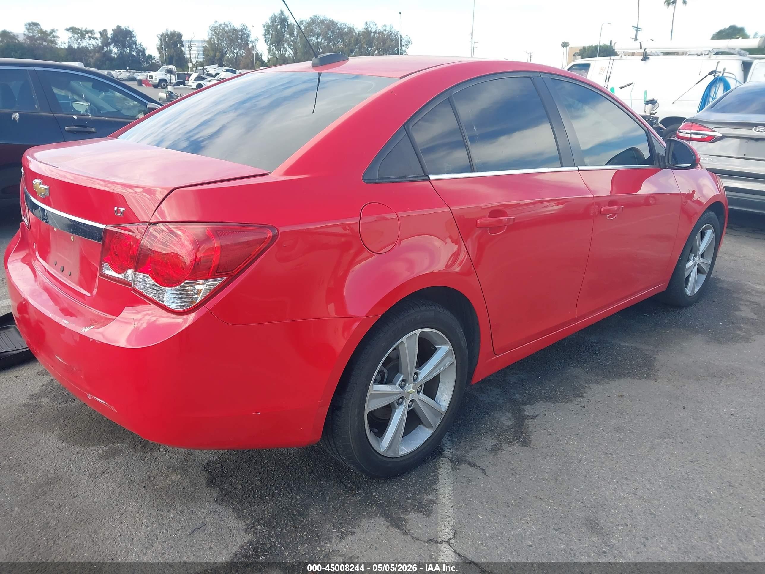 2015 Chevrolet Cruze 2lt Auto Red vin: 1G1PE5SB9F7230852