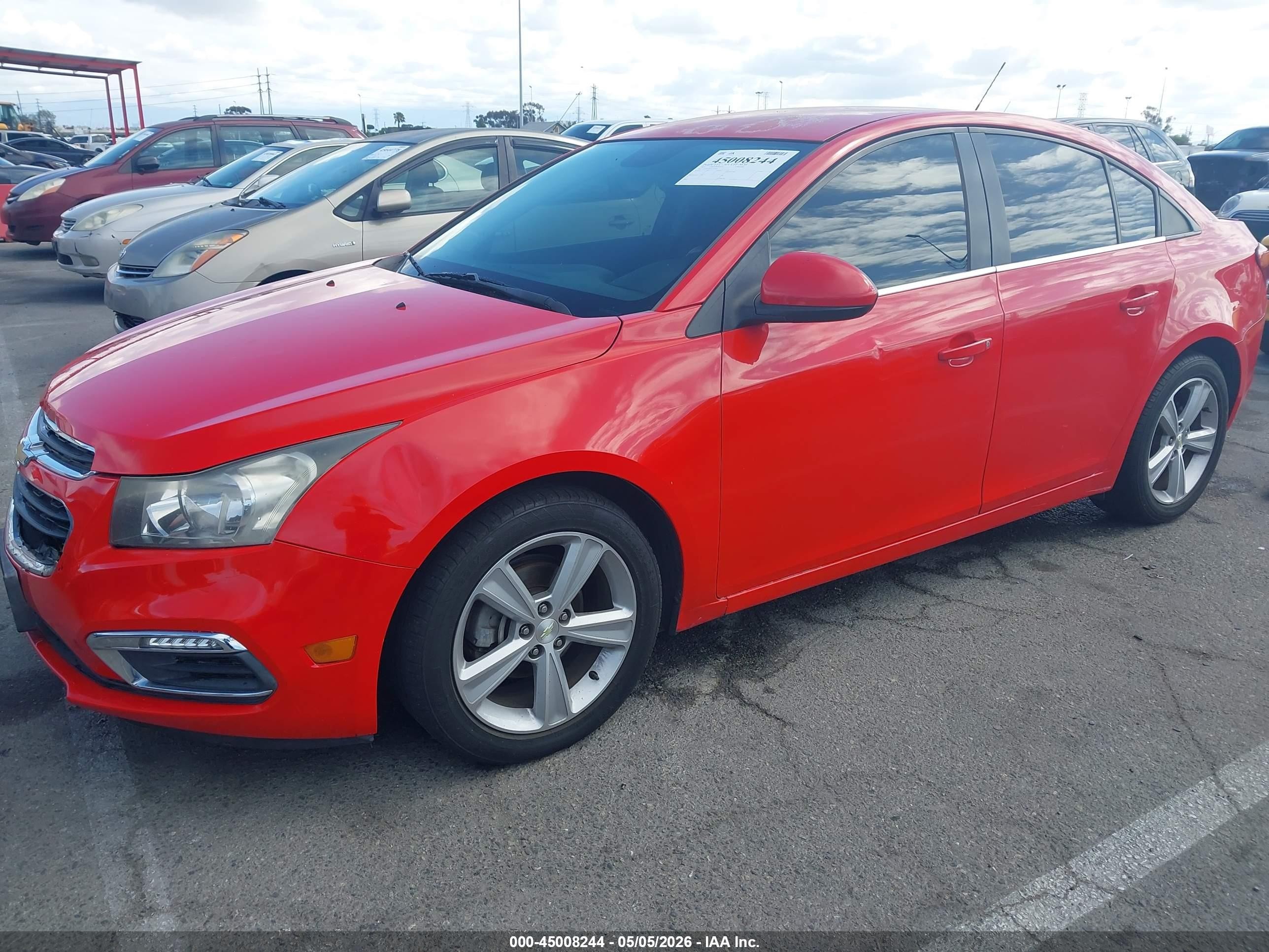 2015 Chevrolet Cruze 2lt Auto Red vin: 1G1PE5SB9F7230852