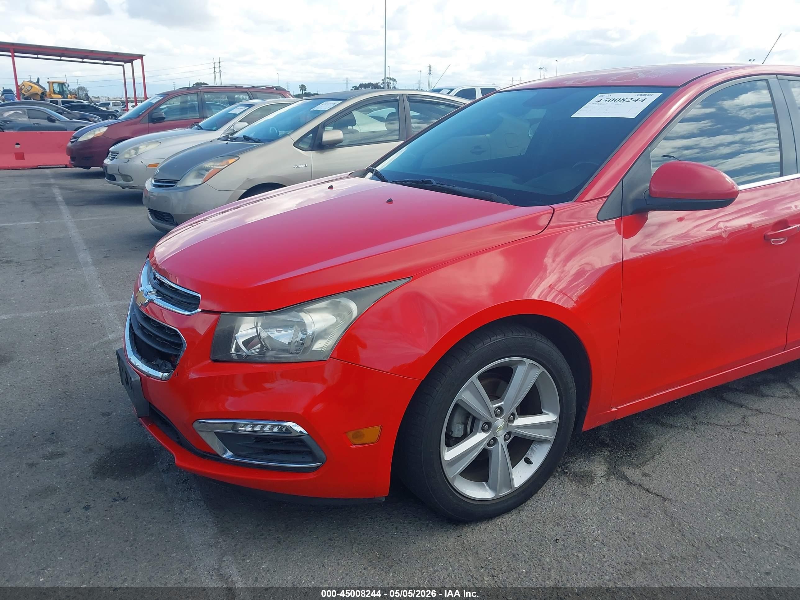 2015 Chevrolet Cruze 2lt Auto Red vin: 1G1PE5SB9F7230852