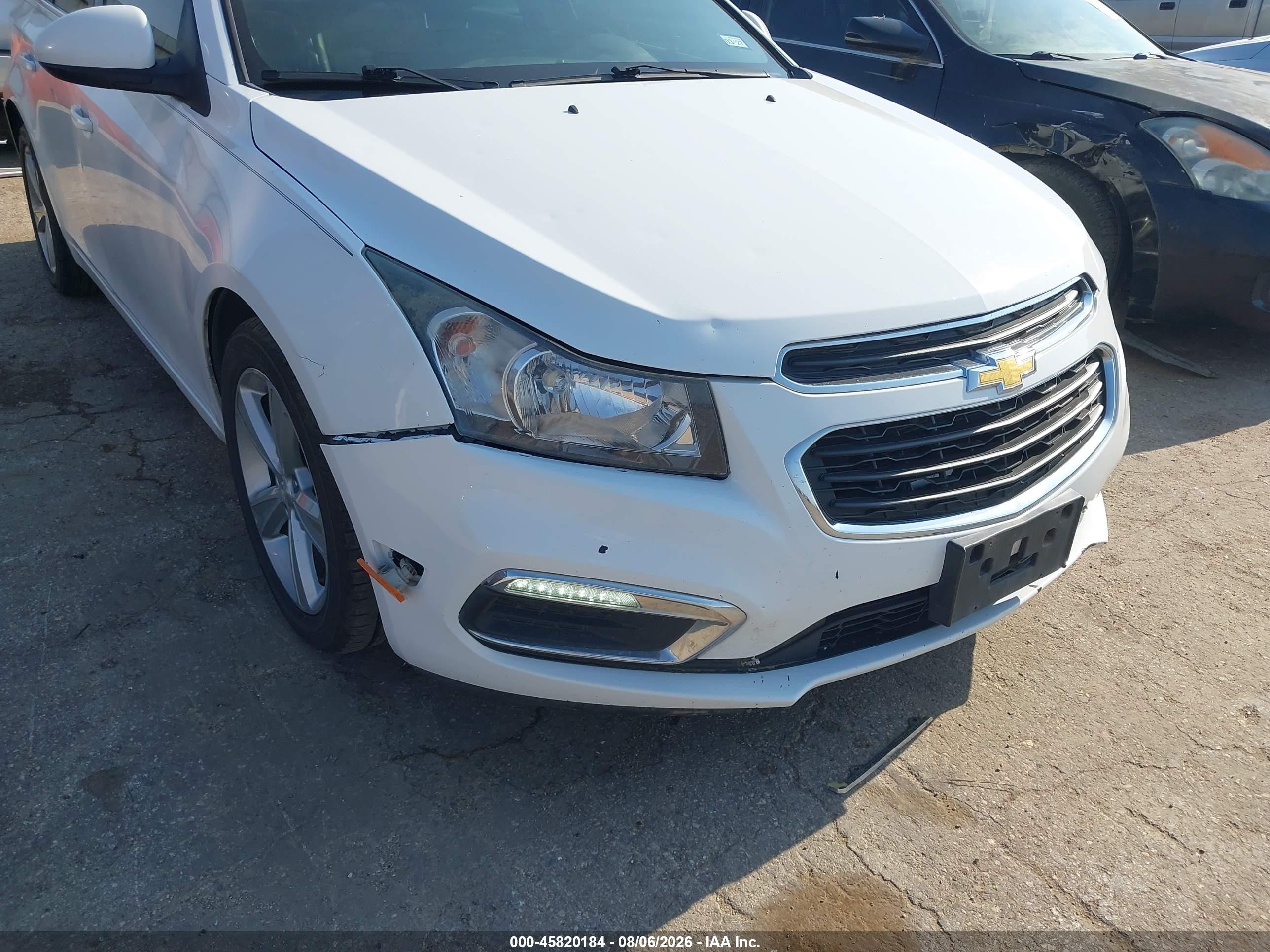2015 Chevrolet Cruze 2lt Auto White vin: 1G1PE5SB9F7249725