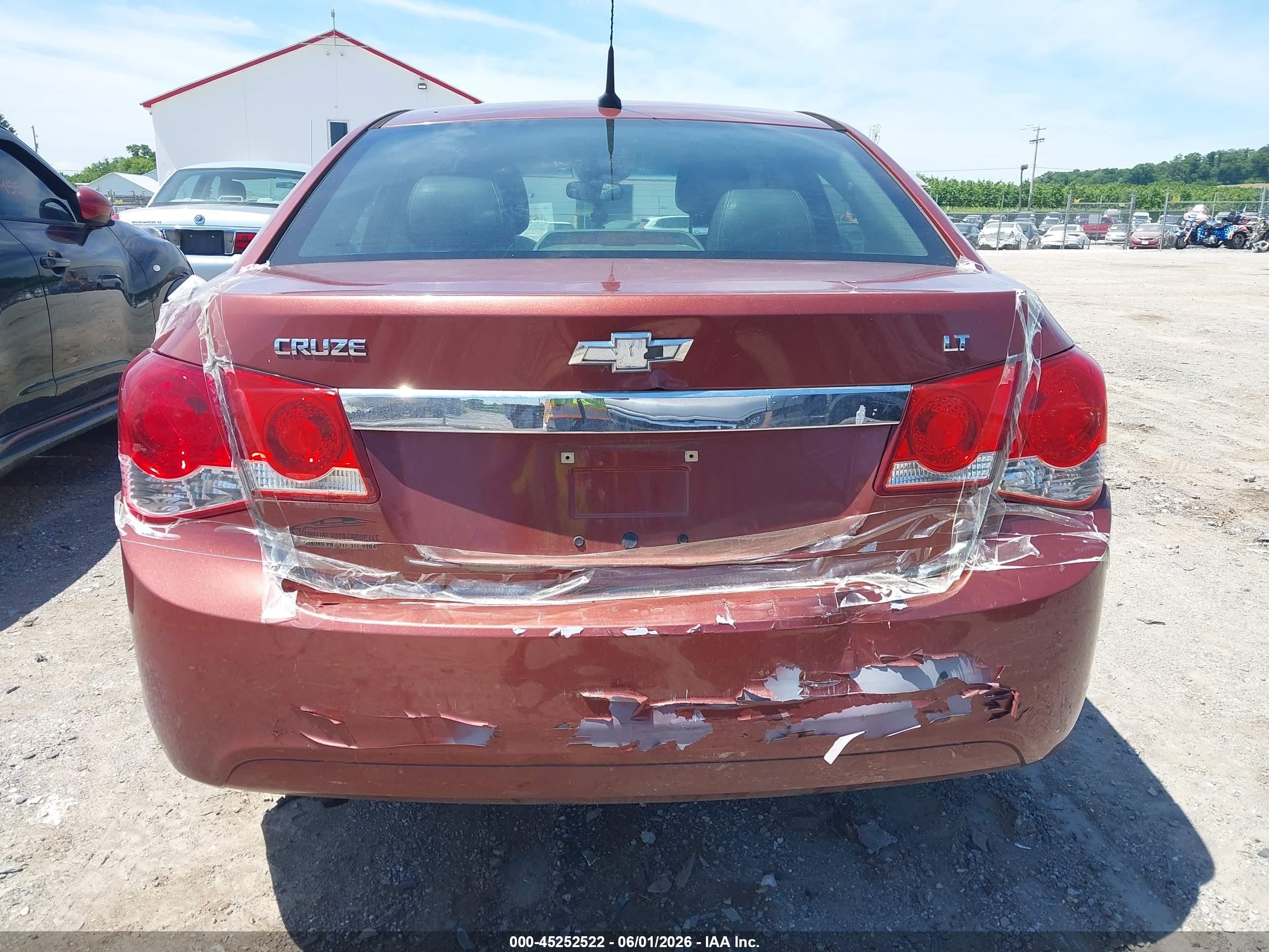 2013 Chevrolet Cruze 2lt Auto Темно-бордовый vin: 1G1PE5SBXD7171677