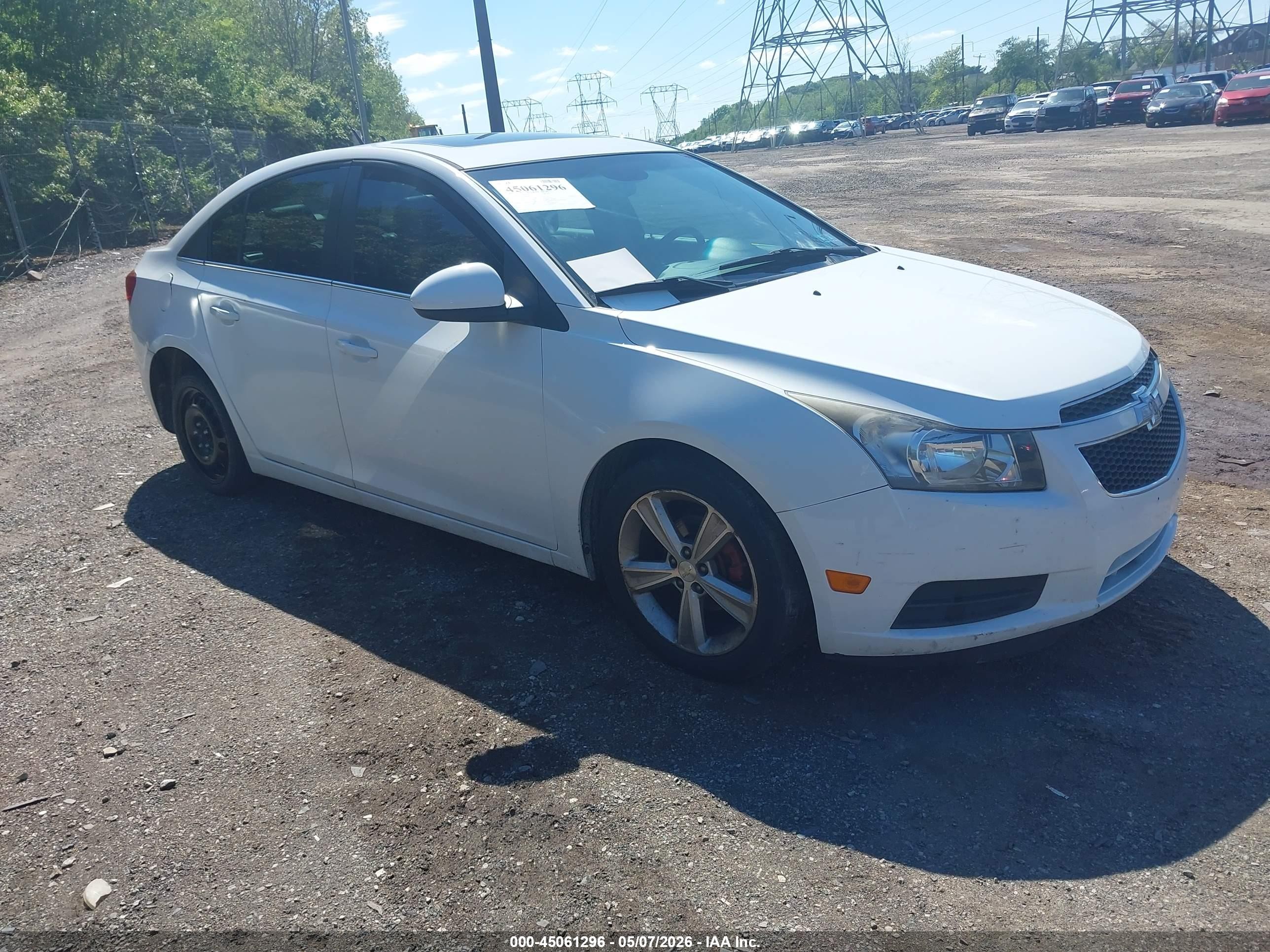 2013 Chevrolet Cruze 2lt Auto White vin: 1G1PE5SBXD7182162