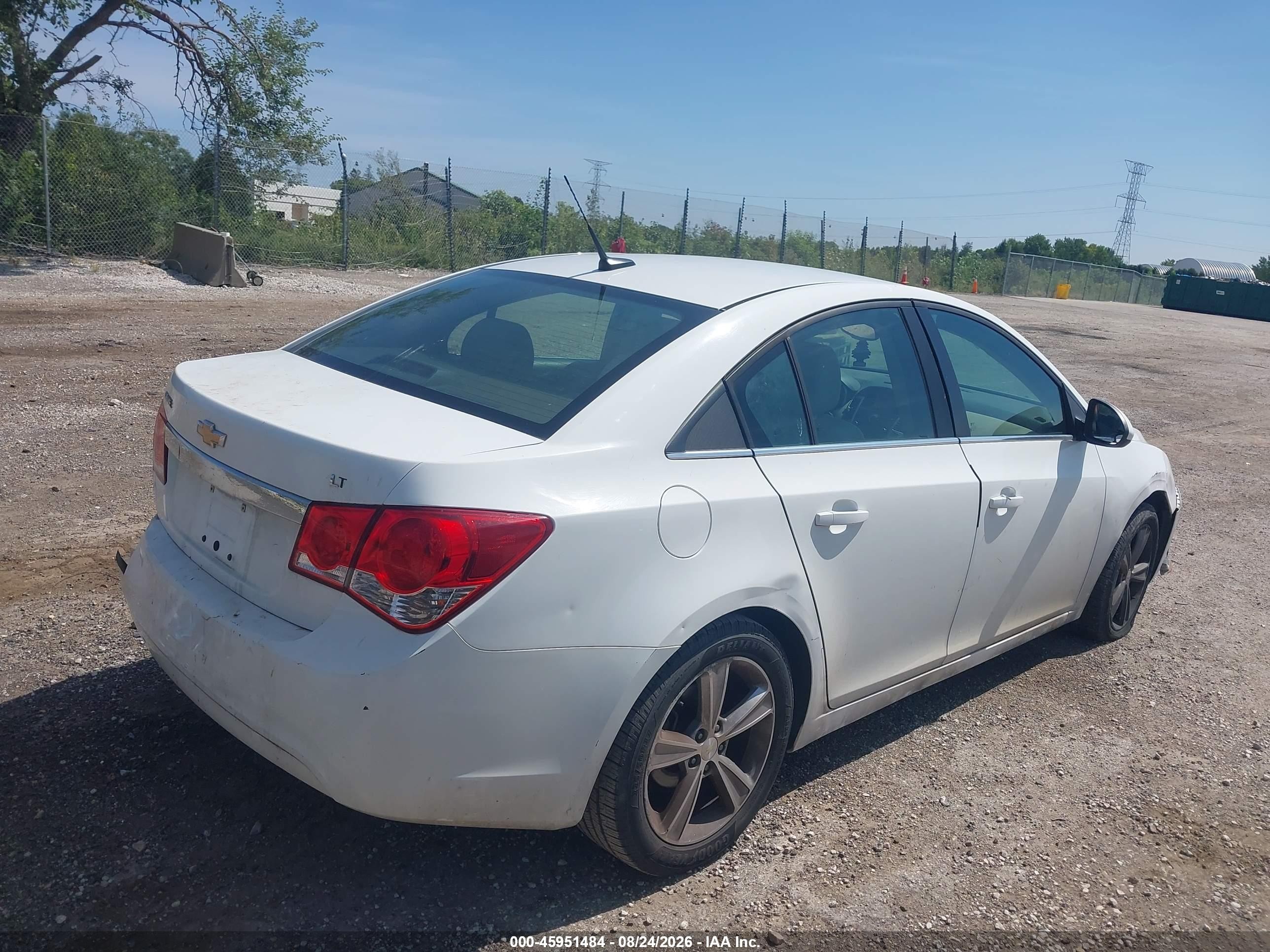 2014 Chevrolet Cruze 2lt Auto White vin: 1G1PE5SBXE7293442