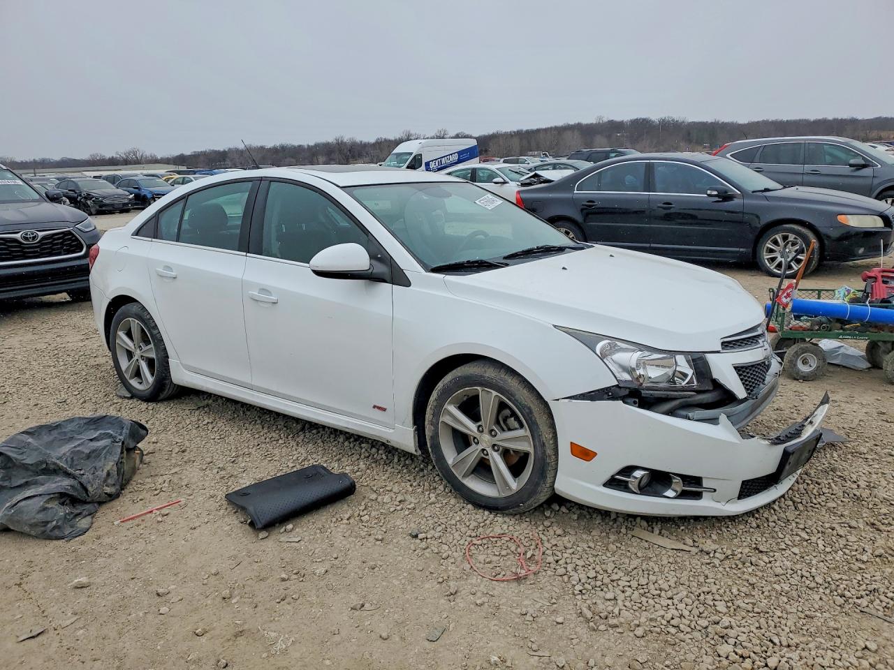 2014 Chevrolet Cruze Lt White vin: 1G1PE5SBXE7355115