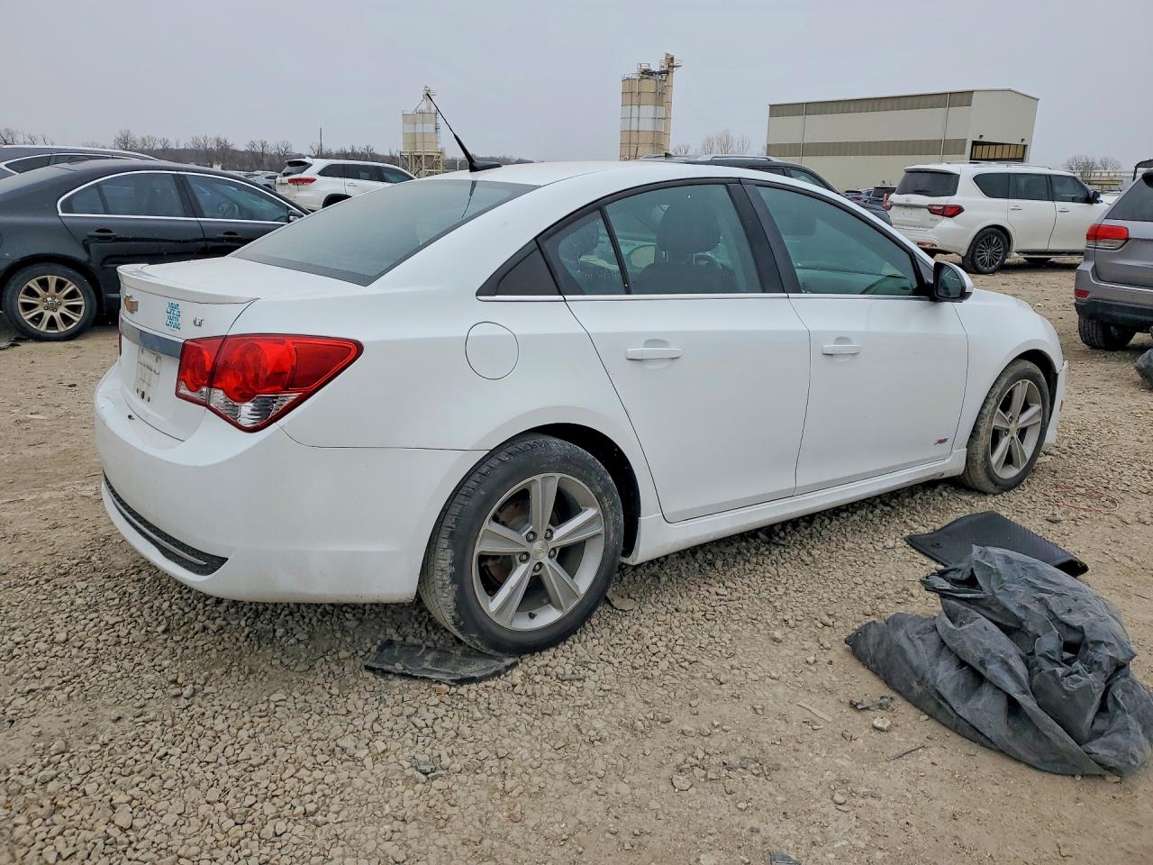 2014 Chevrolet Cruze Lt White vin: 1G1PE5SBXE7355115