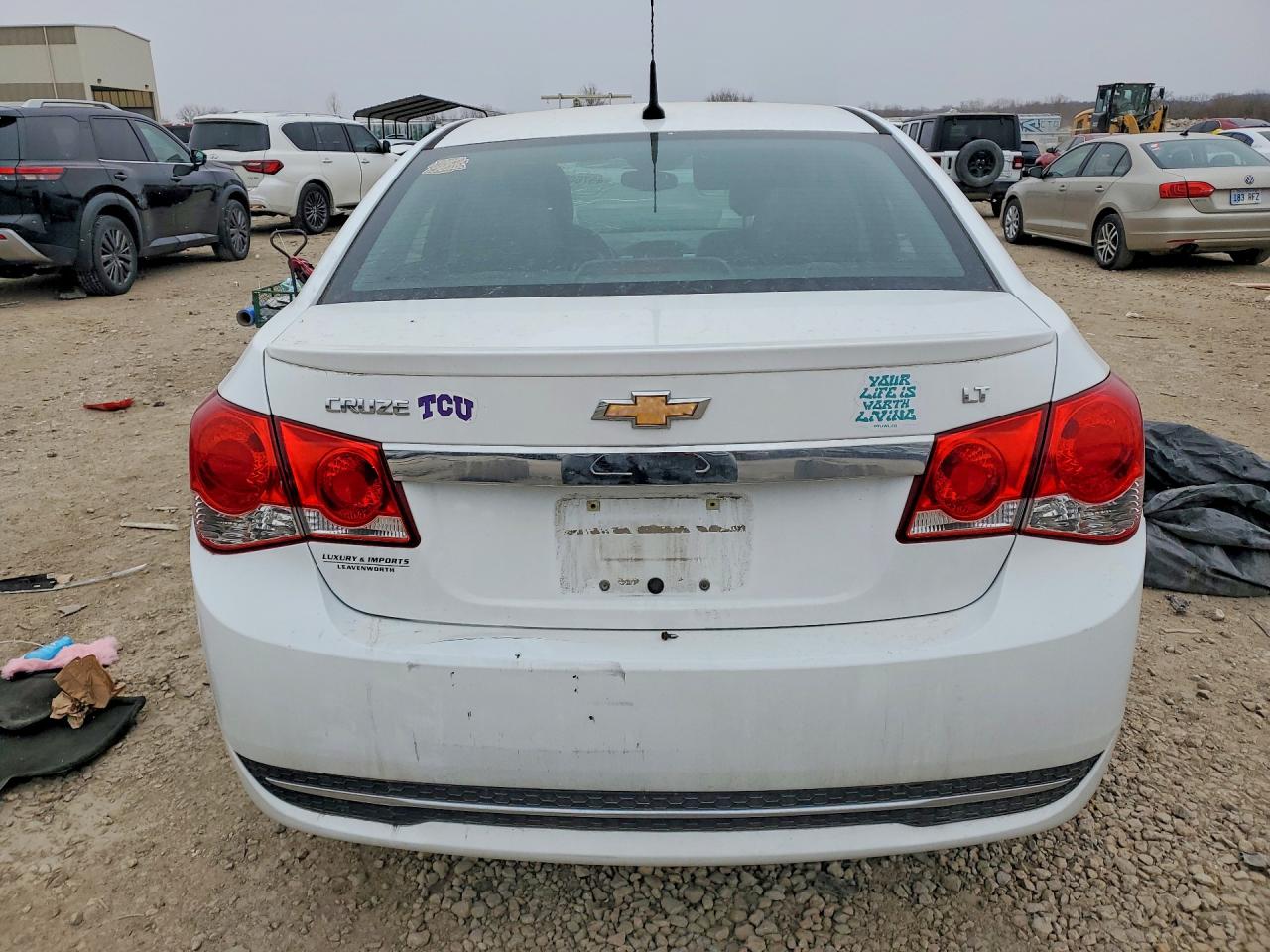 2014 Chevrolet Cruze Lt White vin: 1G1PE5SBXE7355115