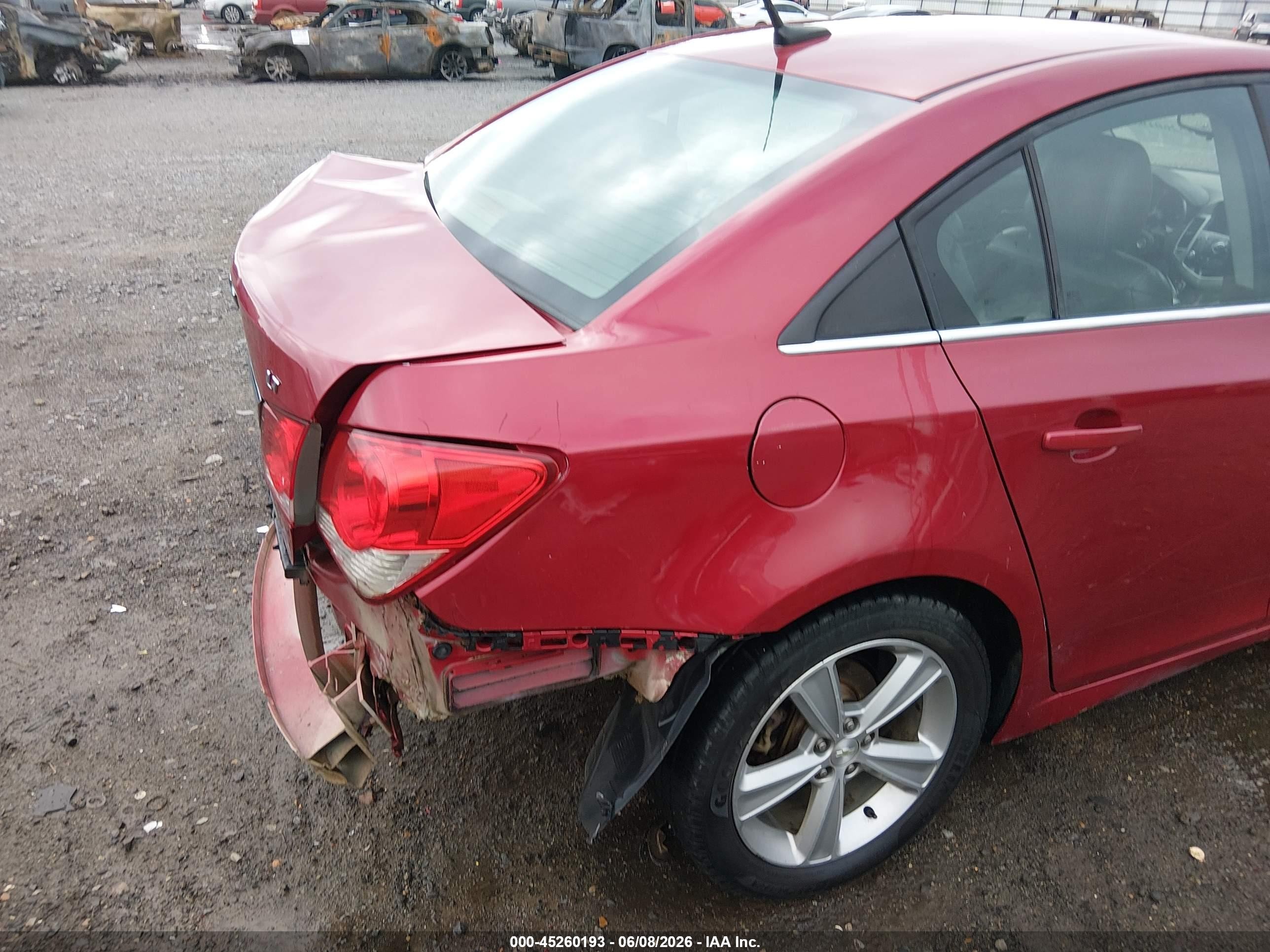 2014 Chevrolet Cruze 2lt Auto Red vin: 1G1PE5SBXE7383593