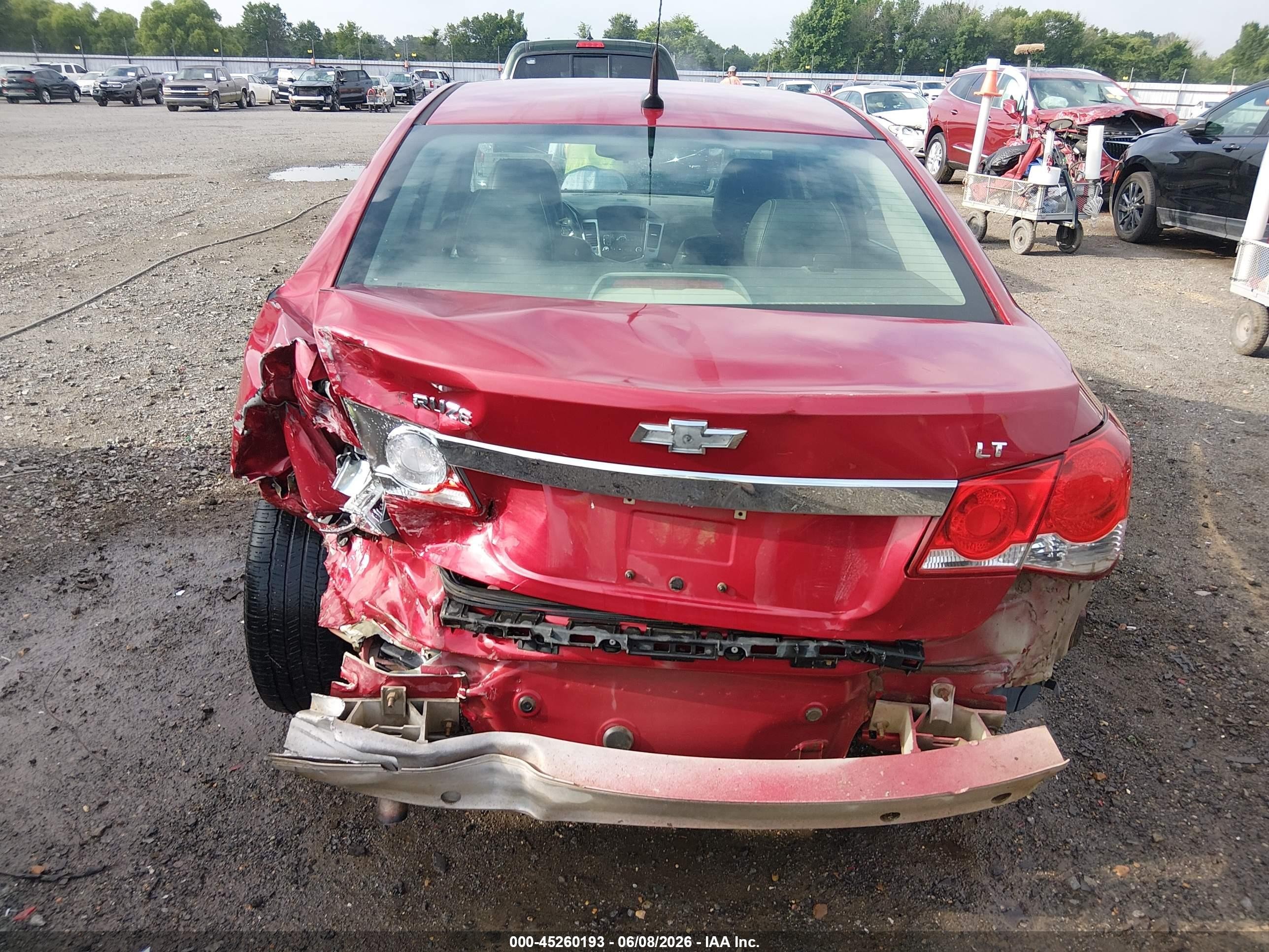 2014 Chevrolet Cruze 2lt Auto Red vin: 1G1PE5SBXE7383593