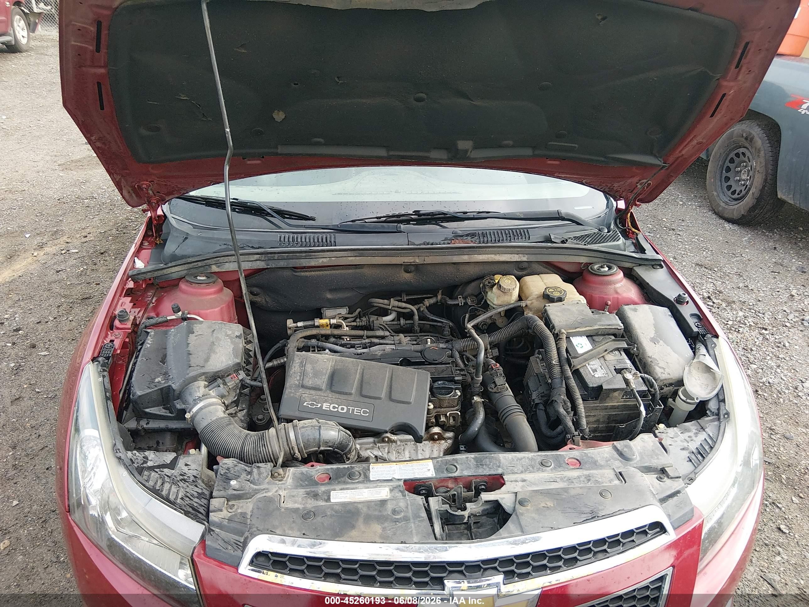 2014 Chevrolet Cruze 2lt Auto Red vin: 1G1PE5SBXE7383593