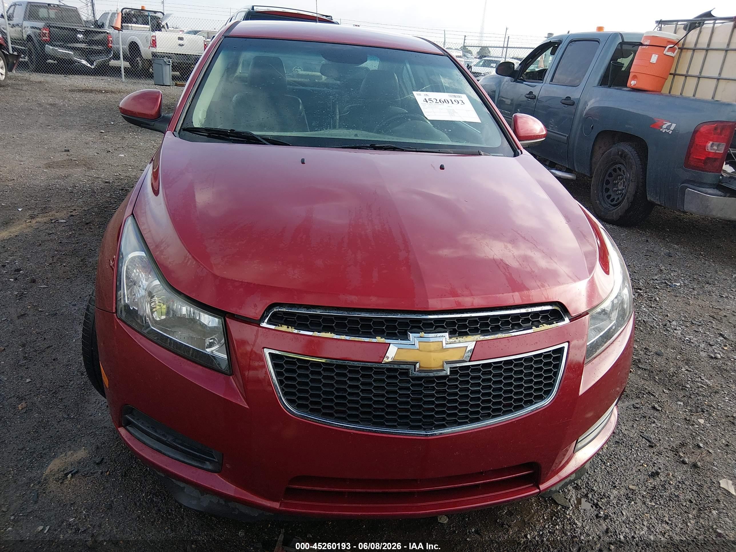 2014 Chevrolet Cruze 2lt Auto Red vin: 1G1PE5SBXE7383593