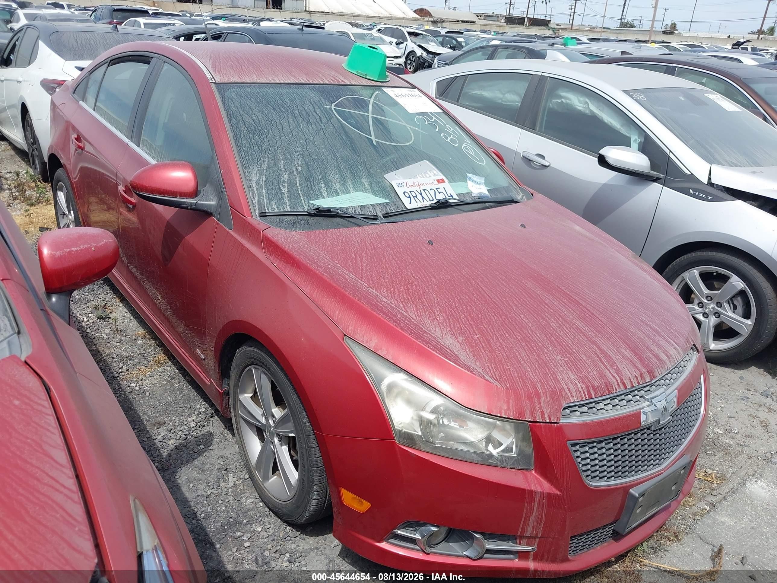 2014 Chevrolet Cruze 2lt Auto Red vin: 1G1PE5SBXE7426250