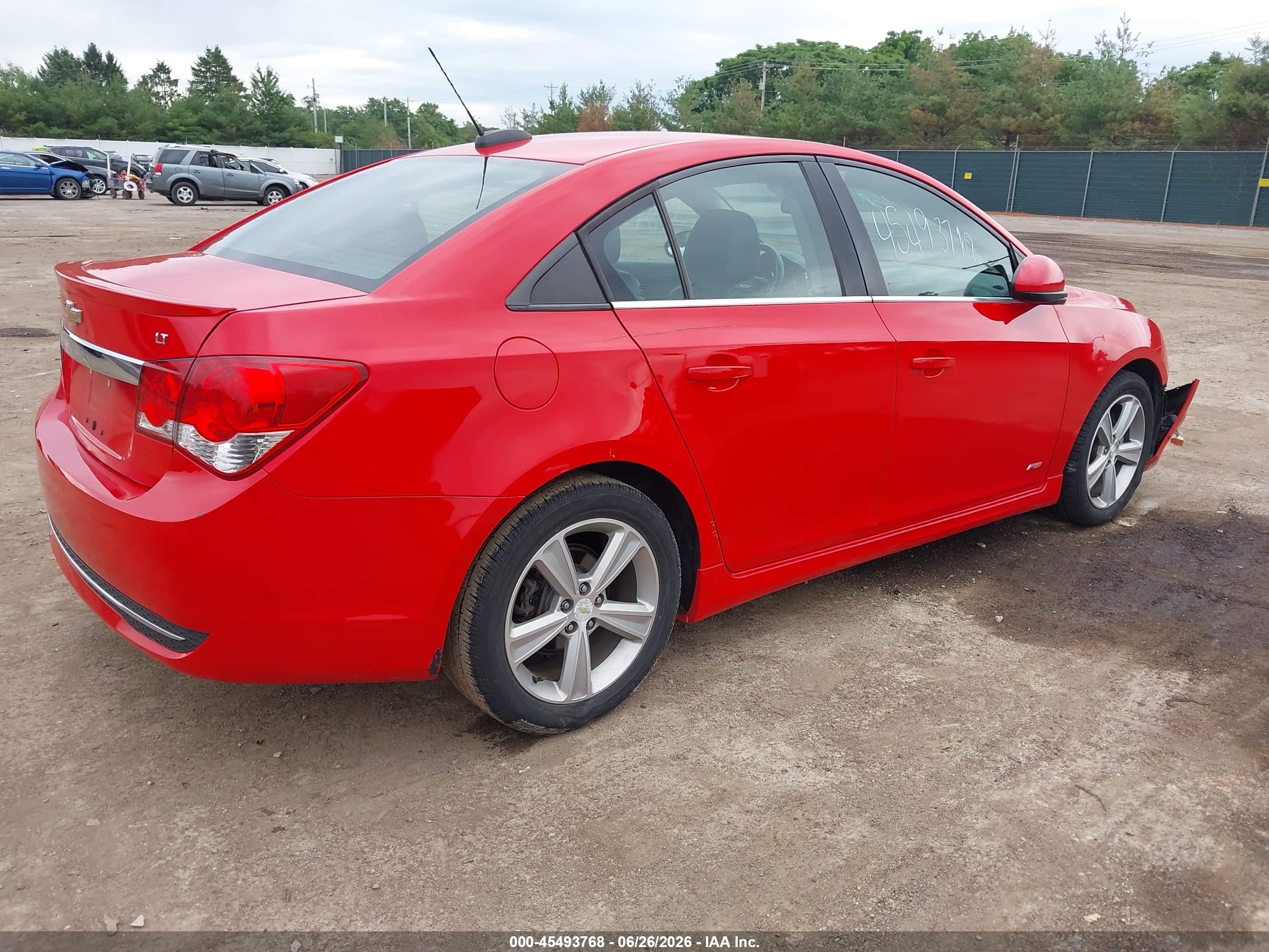 2015 Chevrolet Cruze 2lt Auto Red vin: 1G1PE5SBXF7115404