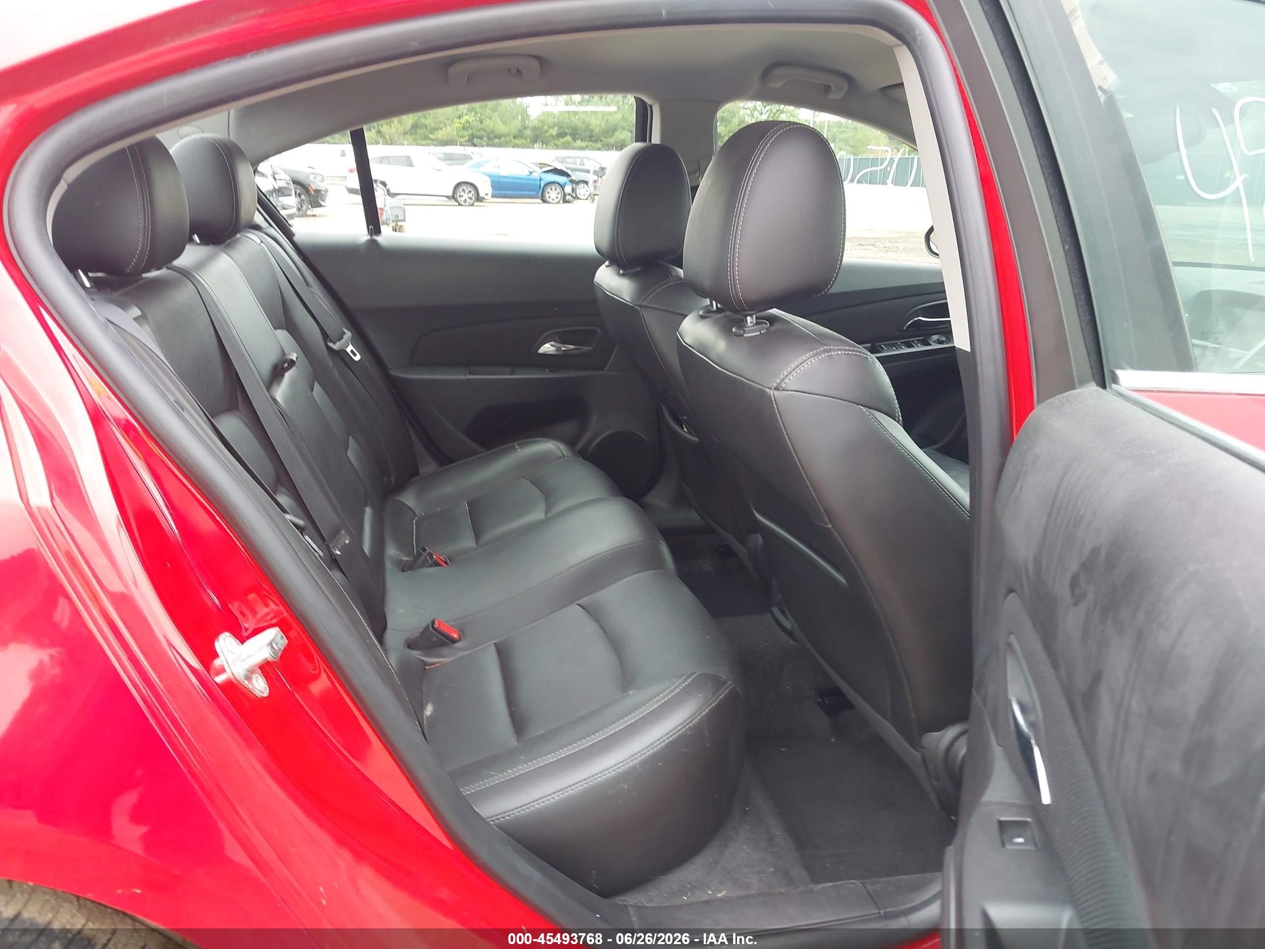 2015 Chevrolet Cruze 2lt Auto Red vin: 1G1PE5SBXF7115404
