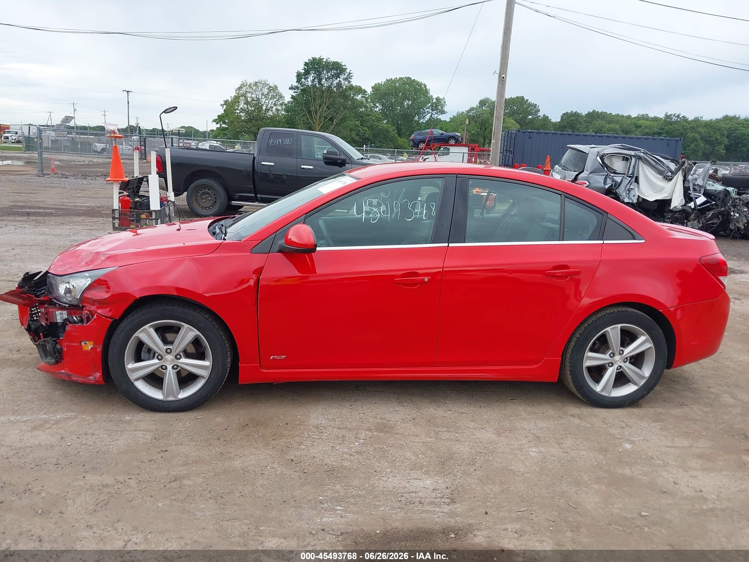 2015 Chevrolet Cruze 2lt Auto Red vin: 1G1PE5SBXF7115404